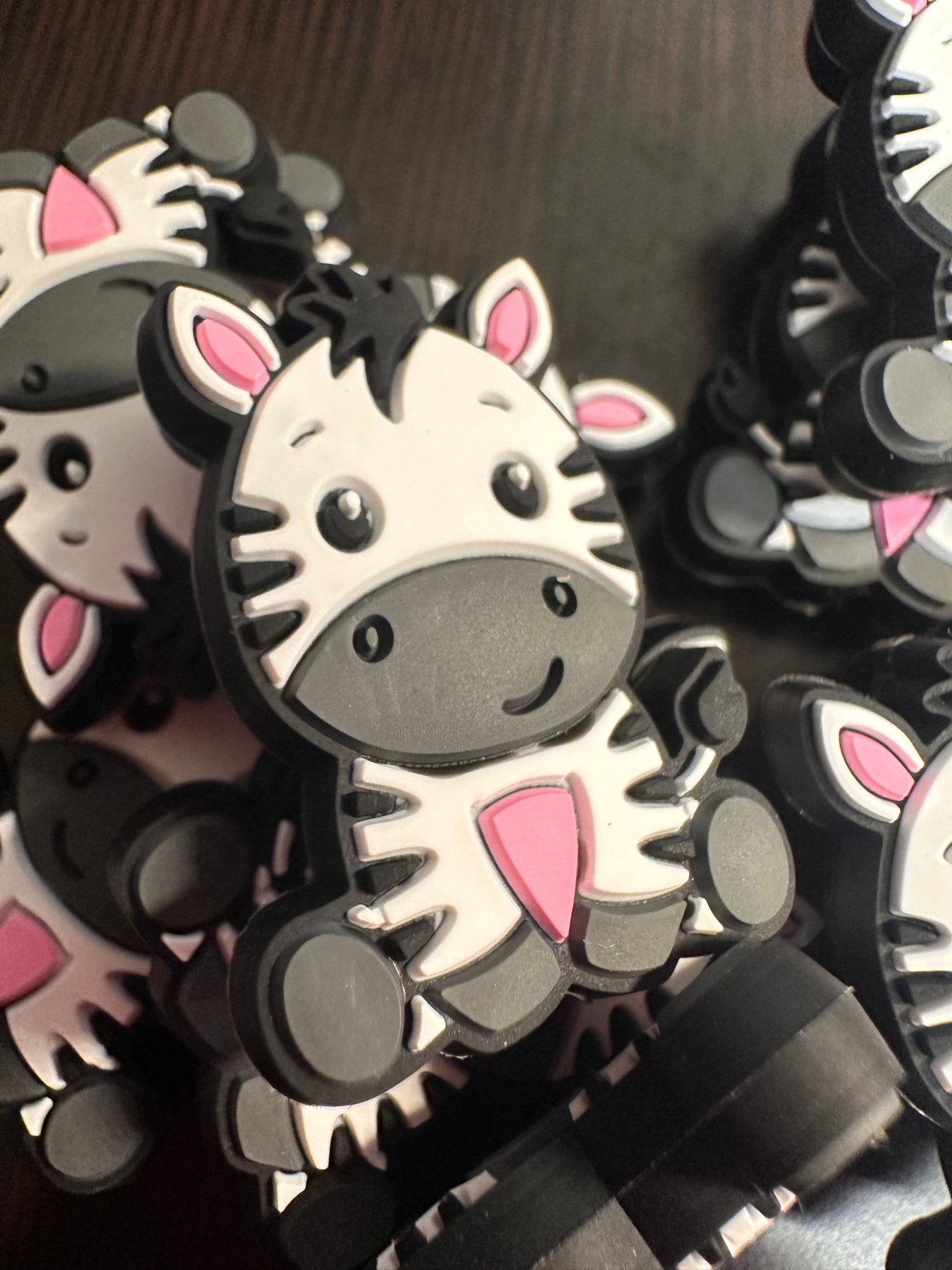Zebra Focal Bead/ beadable pen/ Silicone bead/ animal/ keychain bead/ zoo