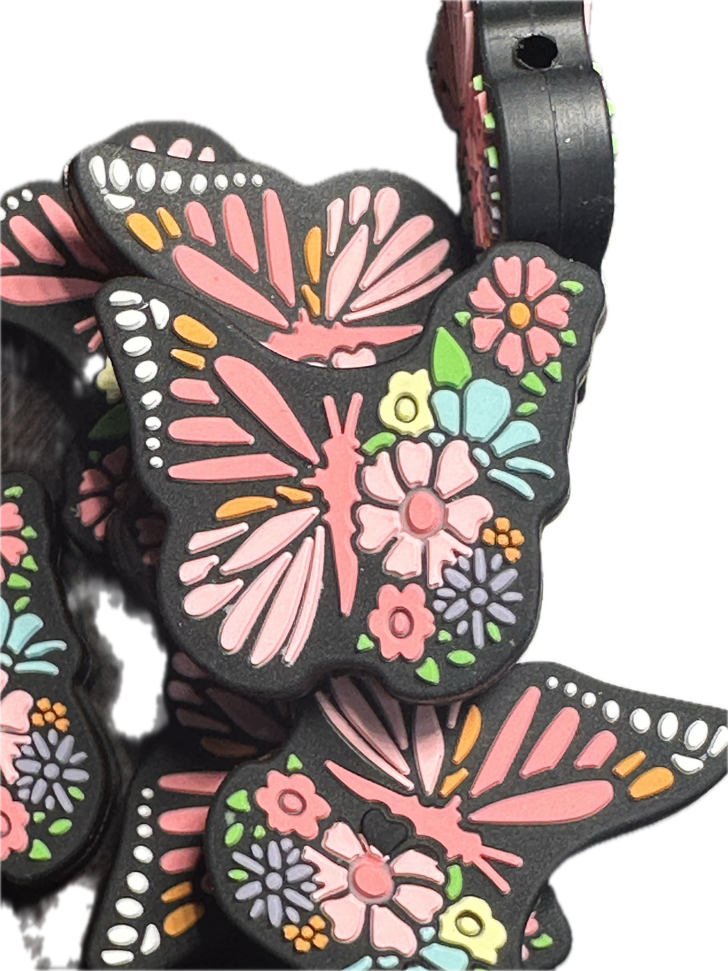 Butterfly/ in memory of/ mariposa / Focal Bead/ beadable pen/ Silicone bead/ keychain bead/ butterflies