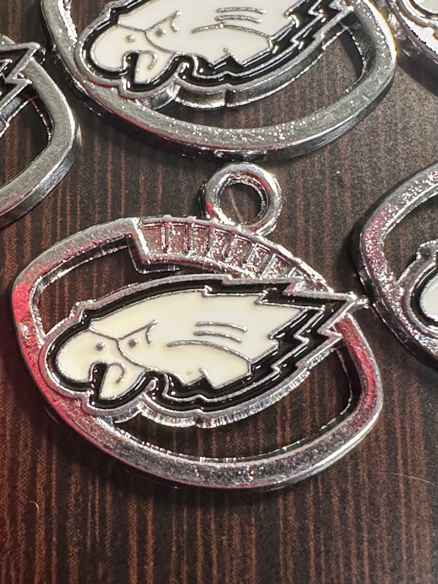 Enameled metal charms/ Philadelphia Eagles/ sports team pendant/ DIY charm bracelet/ DIY necklace
