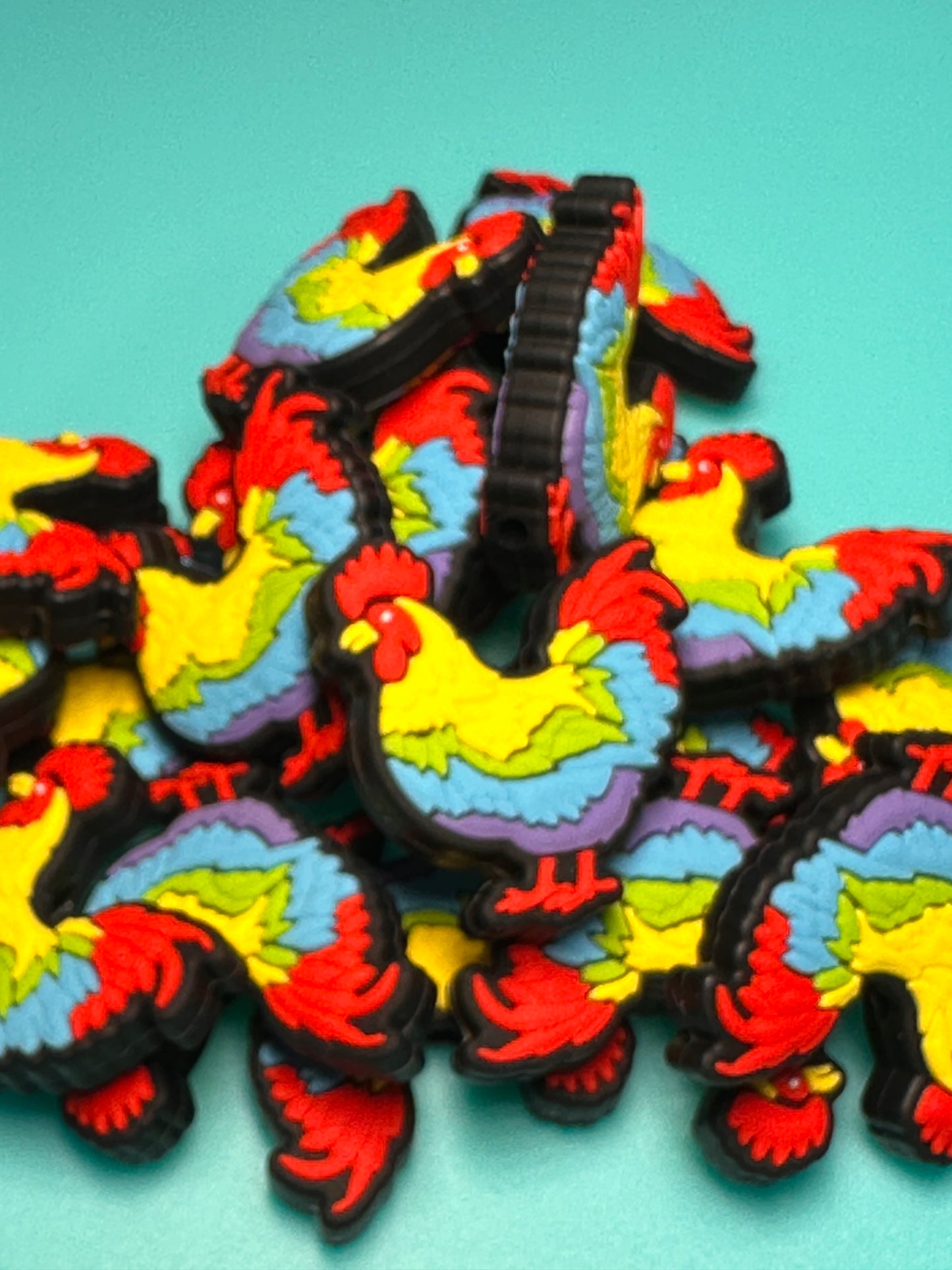 Rooster chicken Focal Bead / design #2