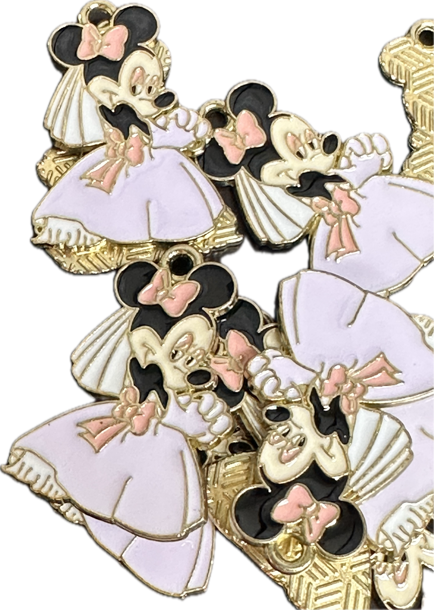 Married couple enameled metal charms/ DIY charm bracelet/ DIY necklace #6- Set of 2 (one of each). Wedding lovers