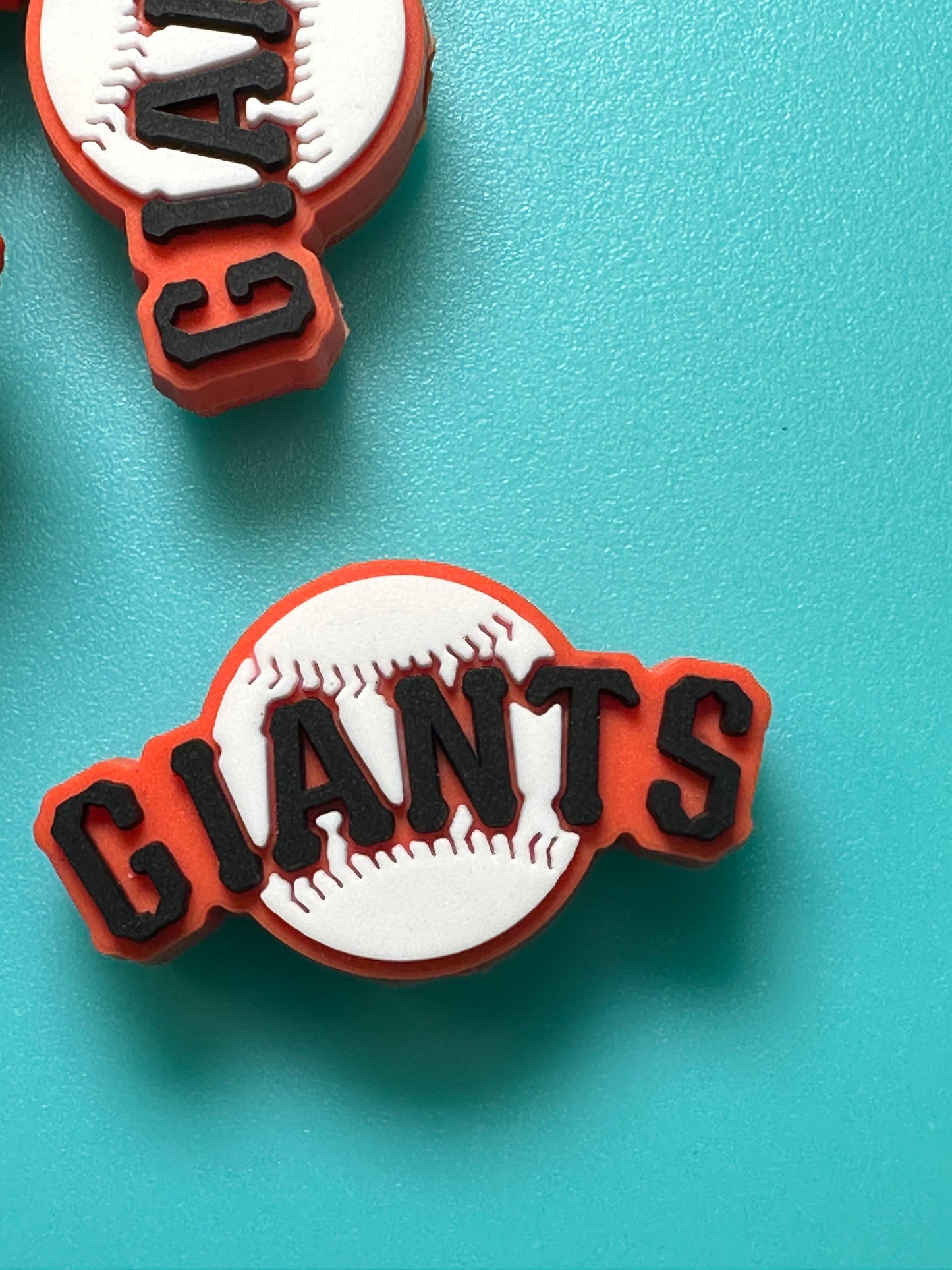 Giants Focal Bead/ beadable pen/ Silicone bead/ keychain bead/baseball