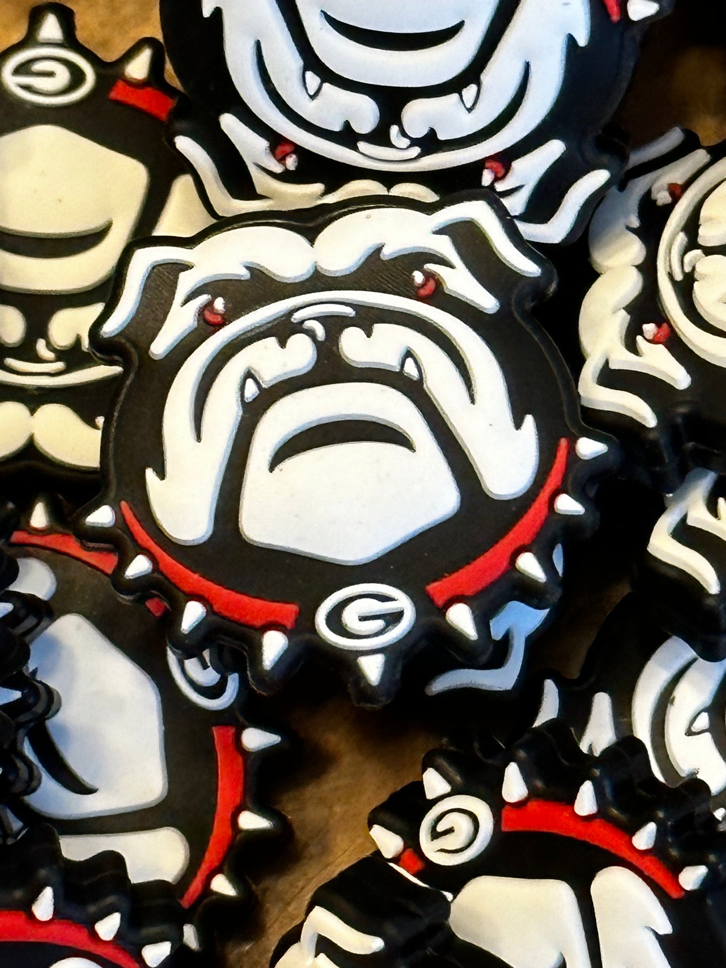 Georgia Bulldogs focal bead/ Bulldog head/ design #2