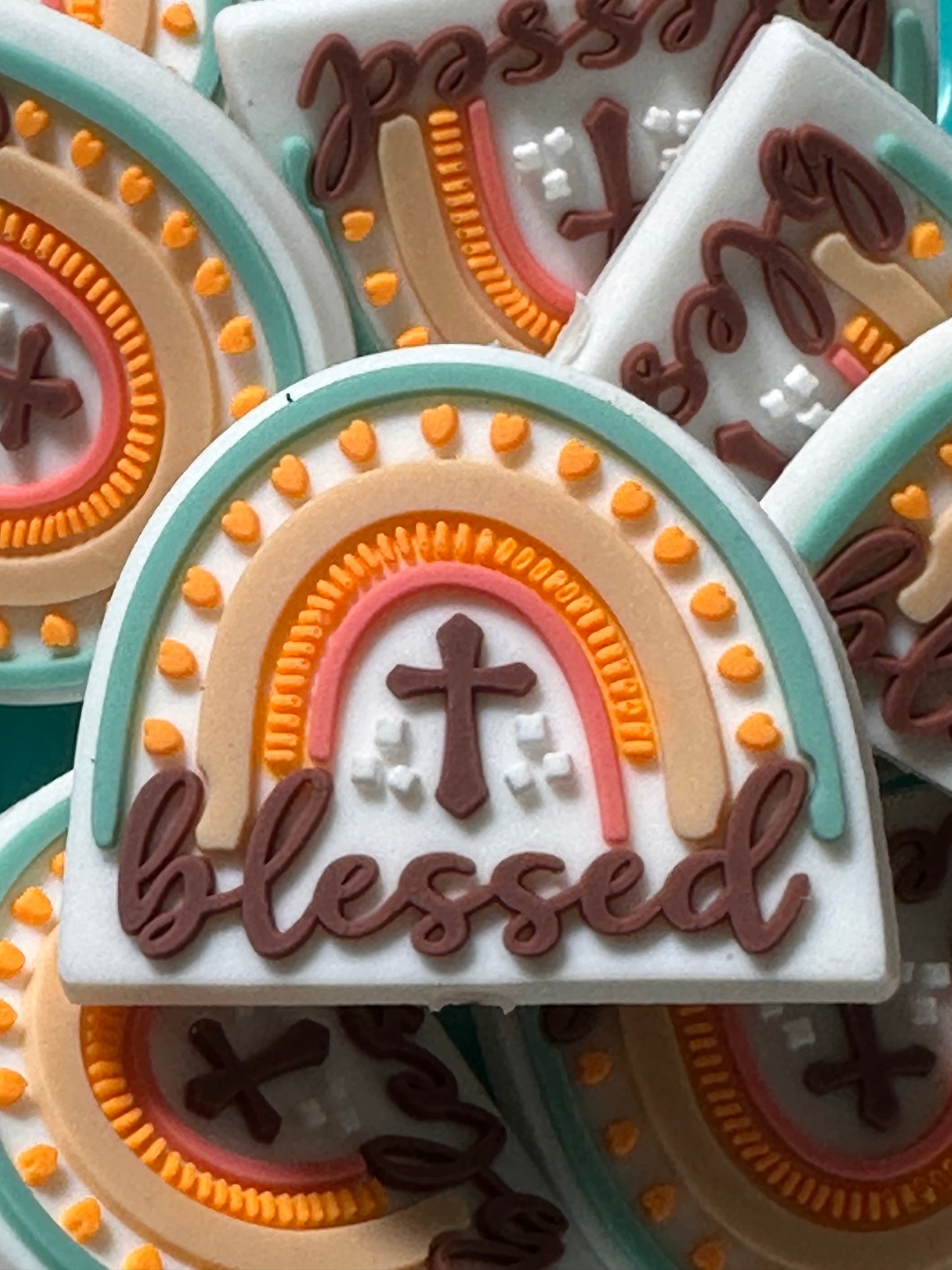 Blessed rainbow Focal Bead/