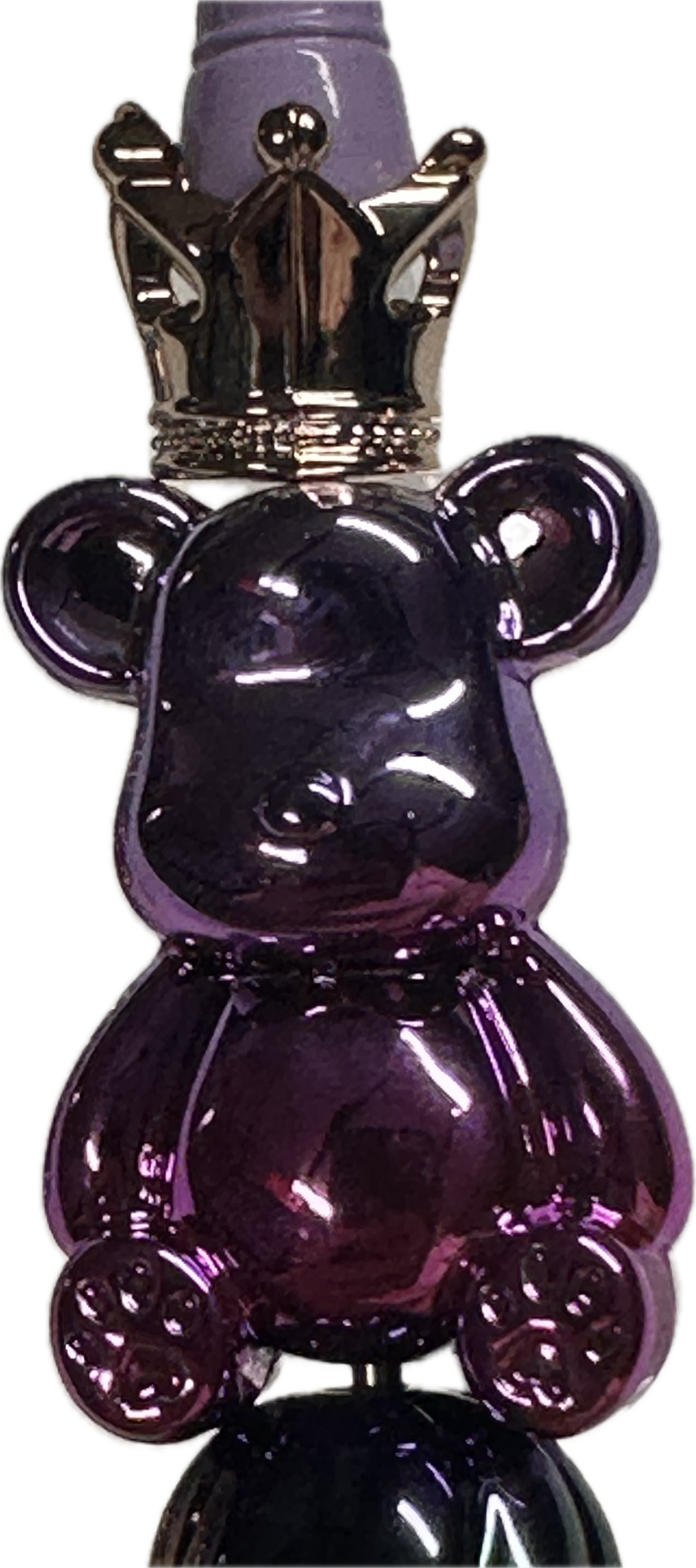 Metallic Plastic crown shaped beads/unique beads/ beadable pen/ keychain bead/assorted colors/10 beads included