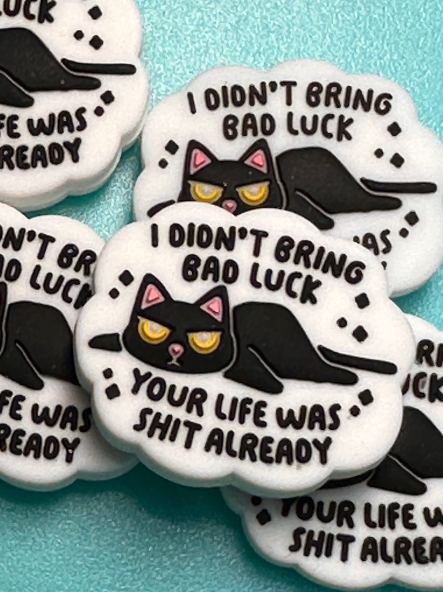 Black cat focal bead/ beadable pen/ Silicone bead/ animal/ keychain bead/ kitty/