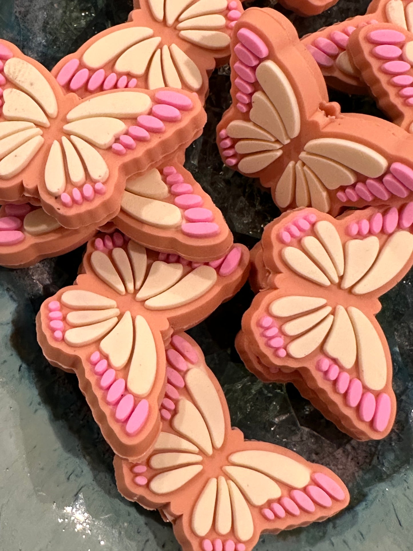 Pink Butterfly focal bead