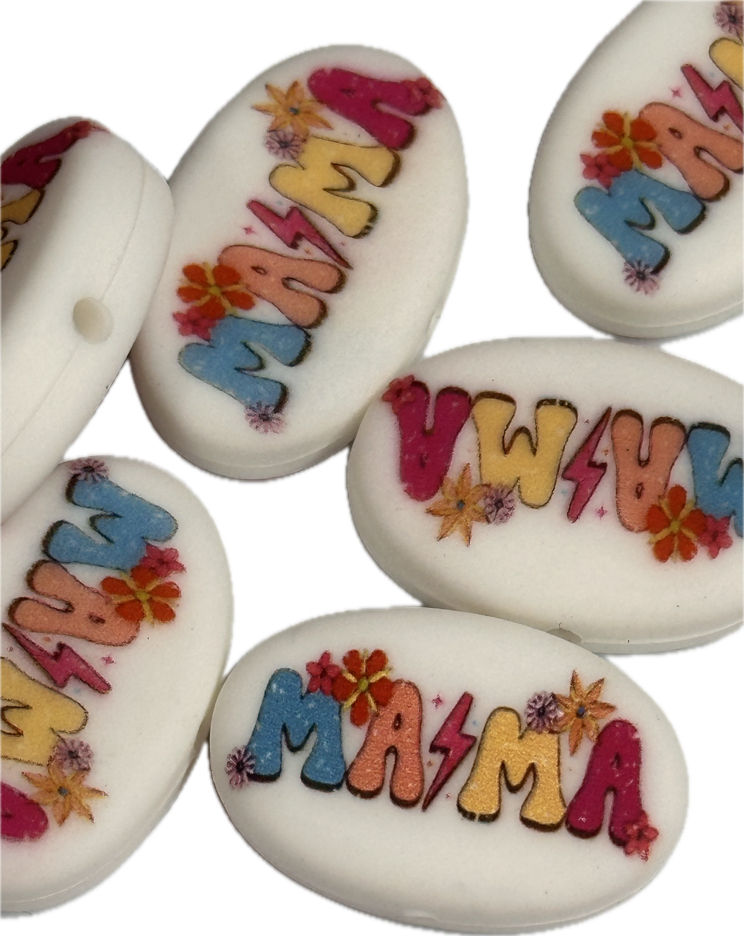 Colorful MAMA Focal Bead / lightning bolt