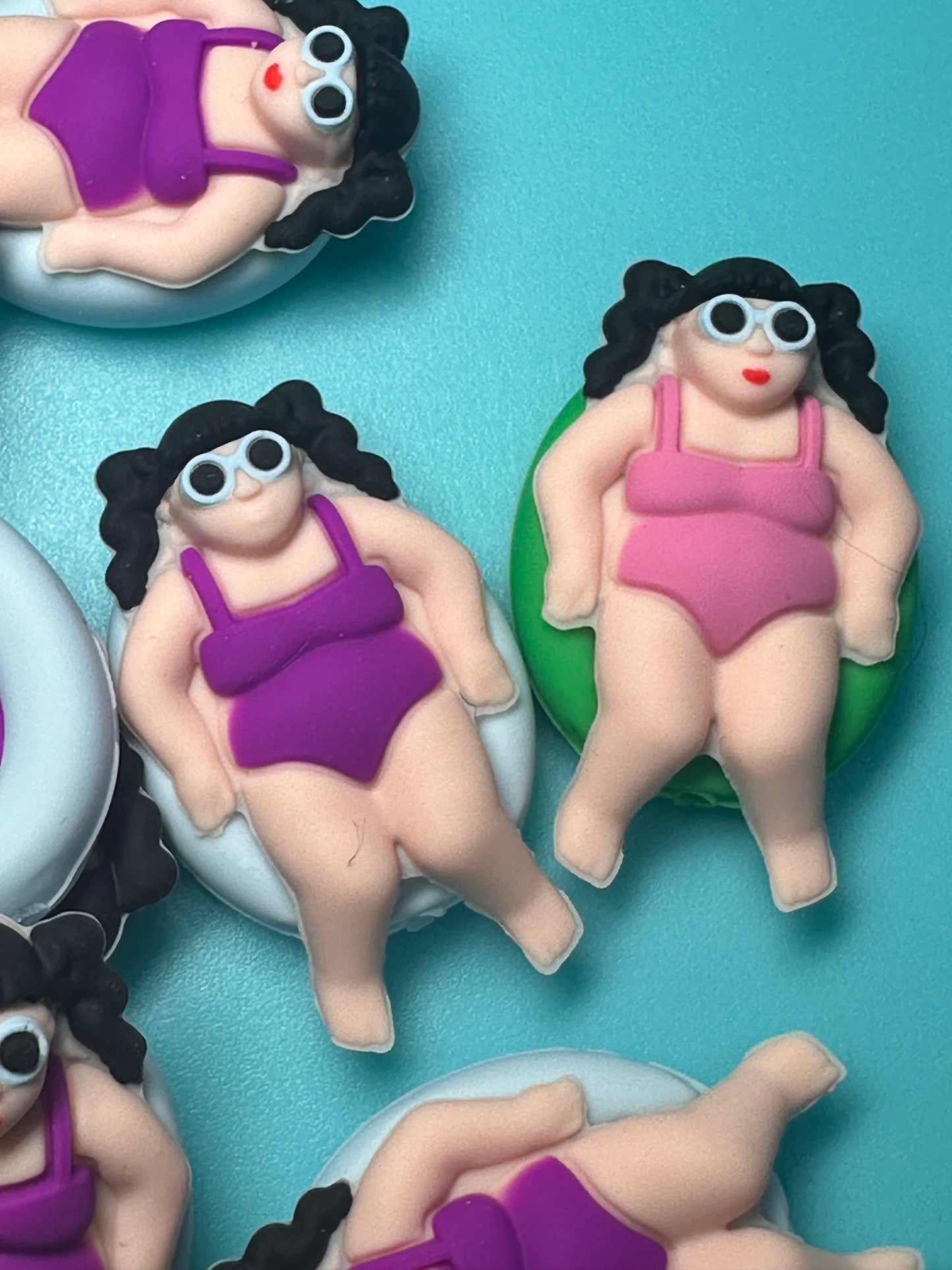 Floating Summer focal bead / beach/ swim suit/pool/ swimming
