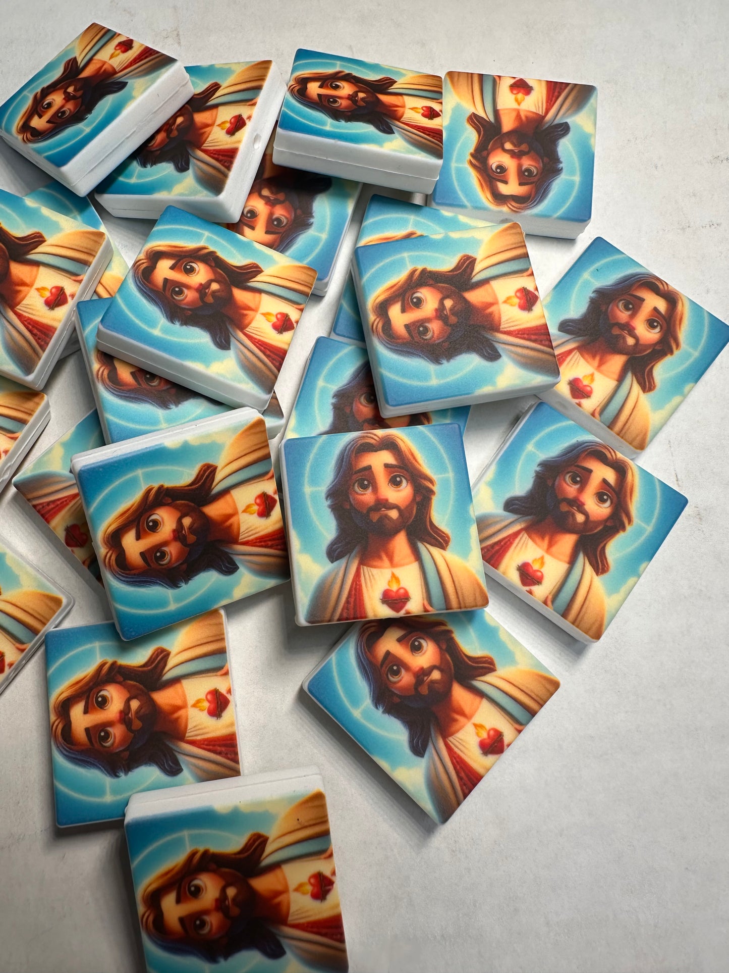Jesus face/God/ Focal Bead/ beadable pen/ Silicone bead/ keychain bead/Faith/Jesus