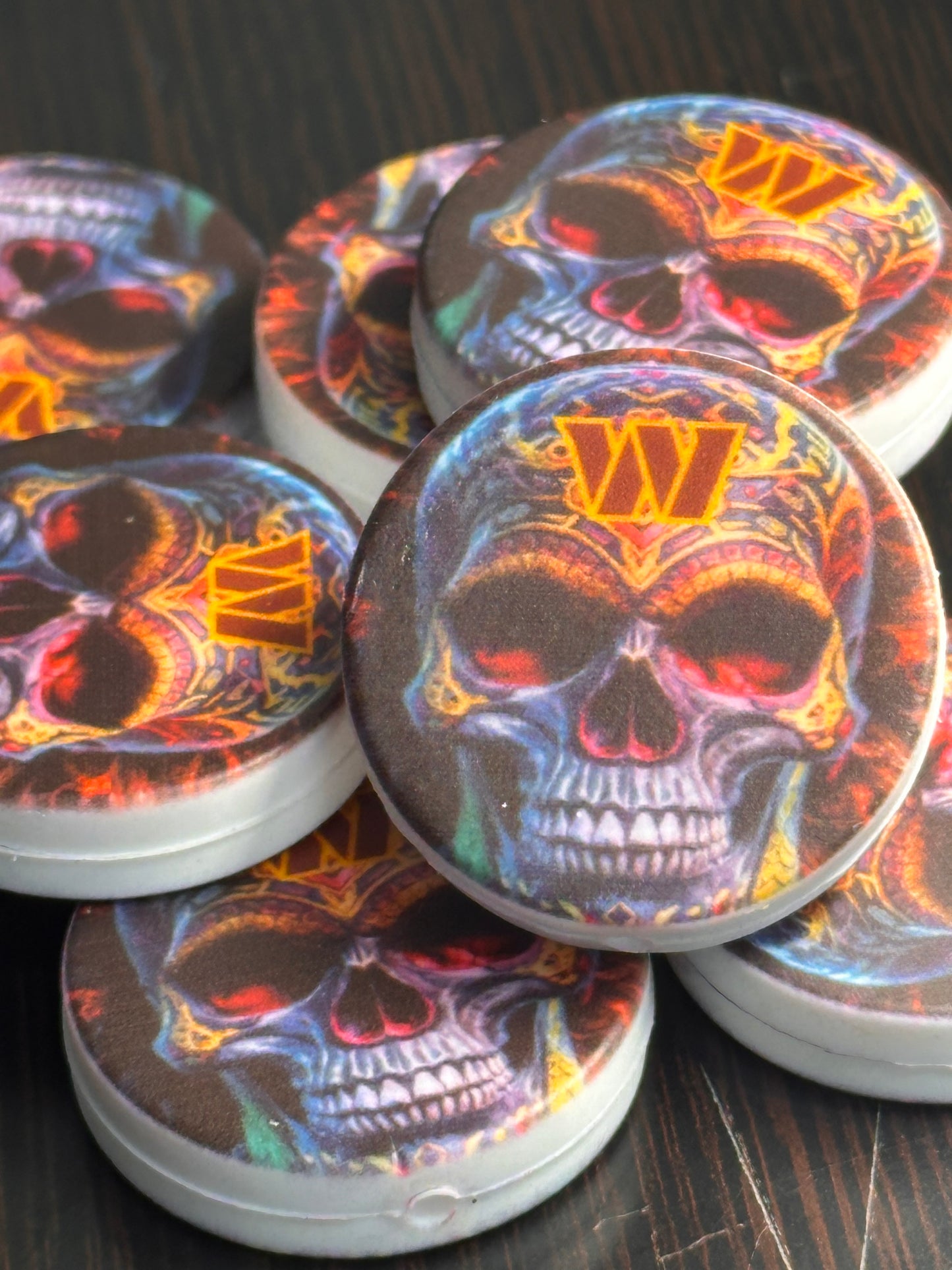 NEW Washington Commanders focal bead / football /W/ redskins/ skull bead