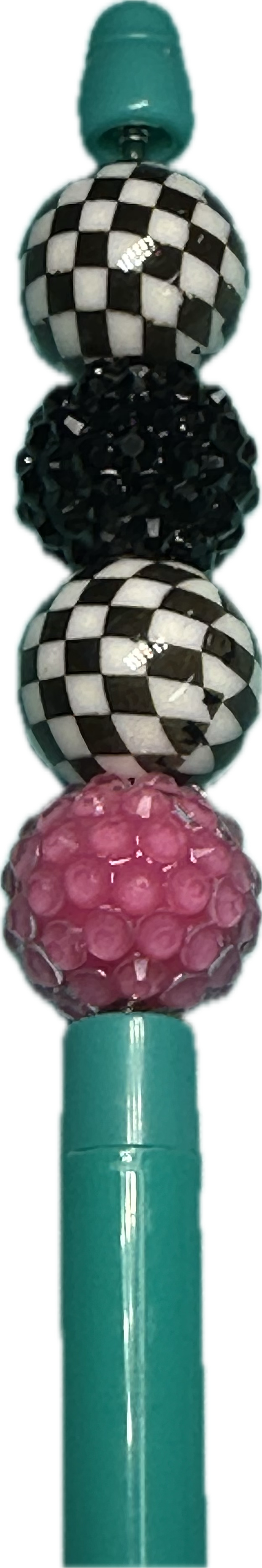 Ten (10) beads checkered/ round shaped beads/ pen beading beads / keychain beads/ DIY/ 16mm