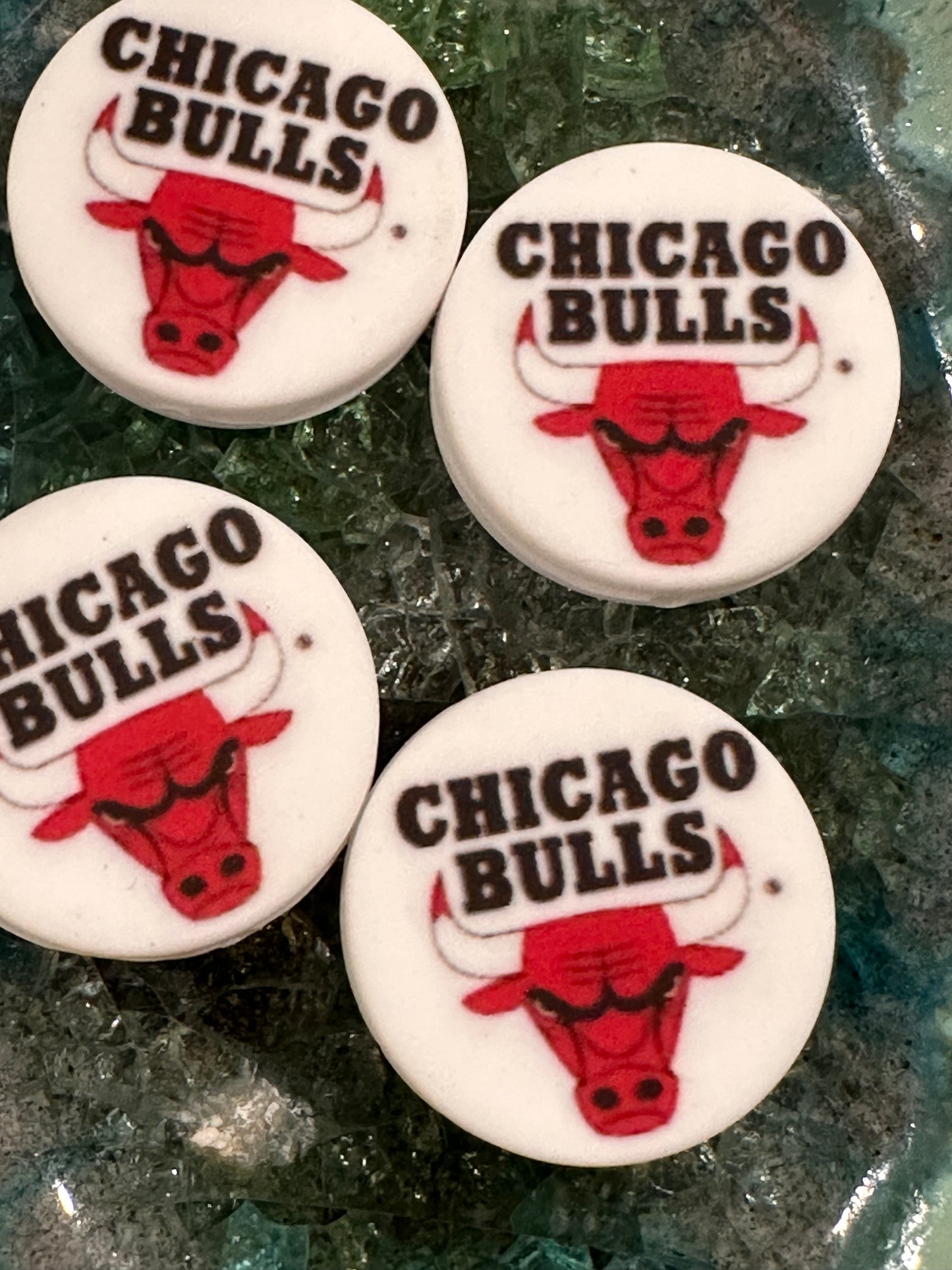 Chicago Bulls basketball focal bead/ jersey/ 23 Jordan on back Bulls on front