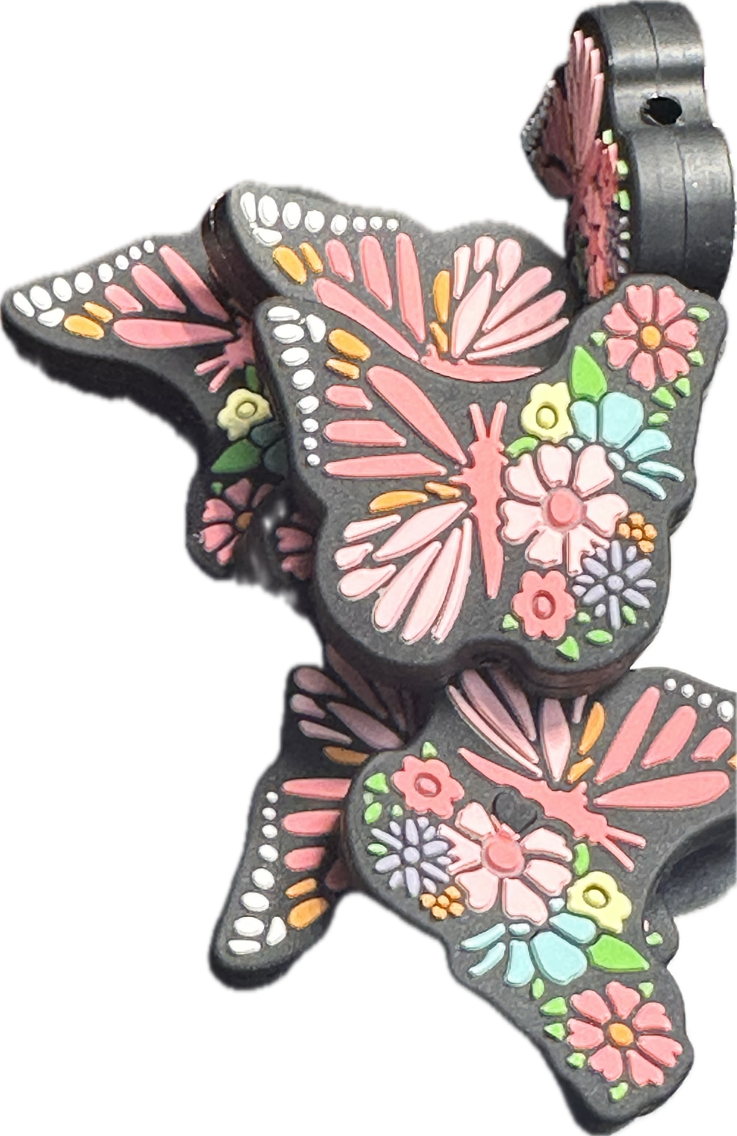Butterfly/ in memory of/ mariposa / Focal Bead/ beadable pen/ Silicone bead/ keychain bead/ butterflies