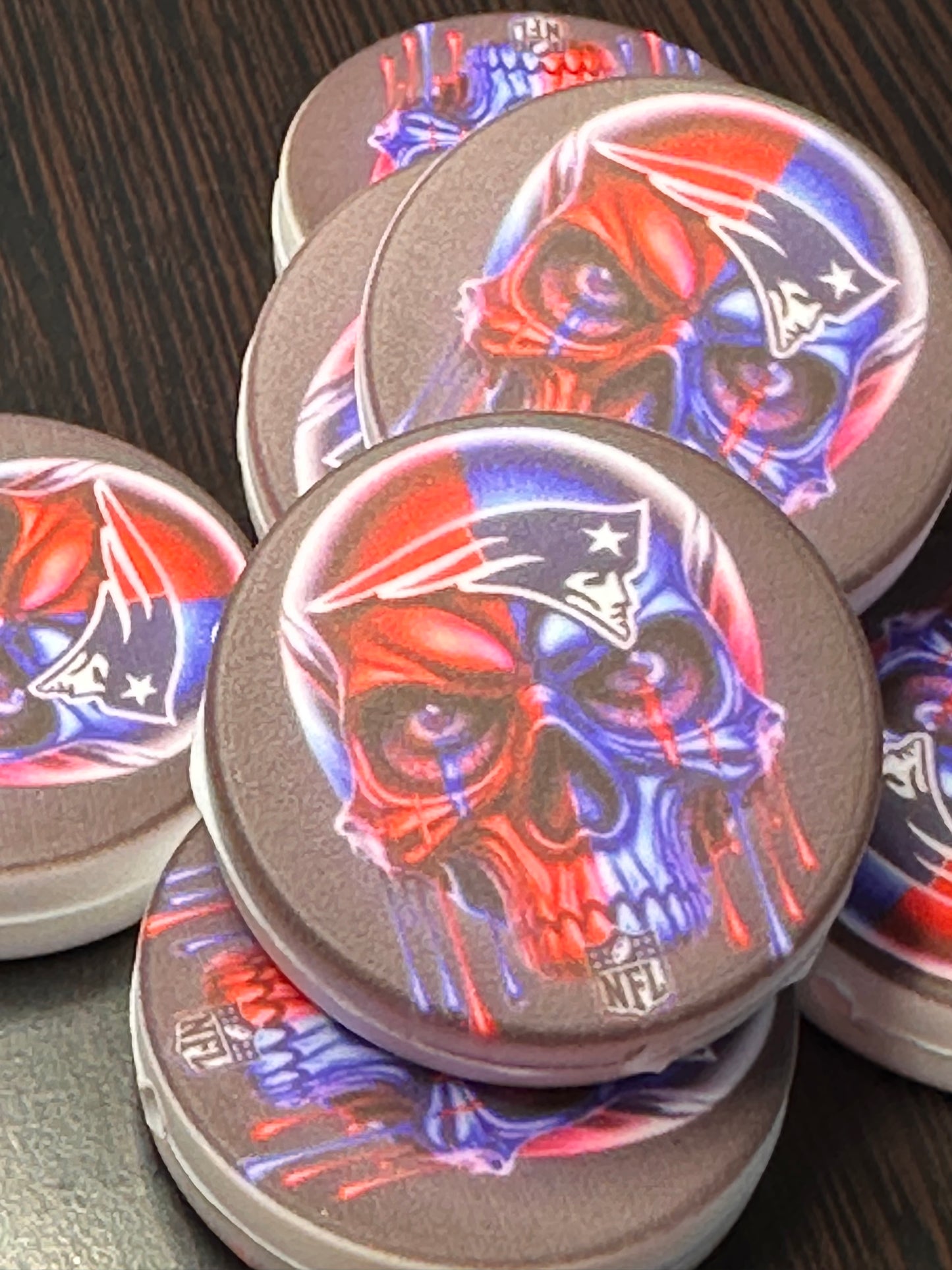 NEW Style New England Patriots focal bead skull