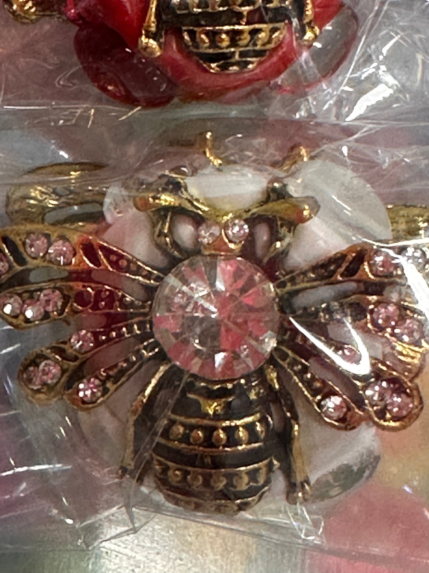 Fancy handmade bee rhinestone beads/one bead included/fancy Beads/ beadable pen/ keychain bead/ /20mm approx.