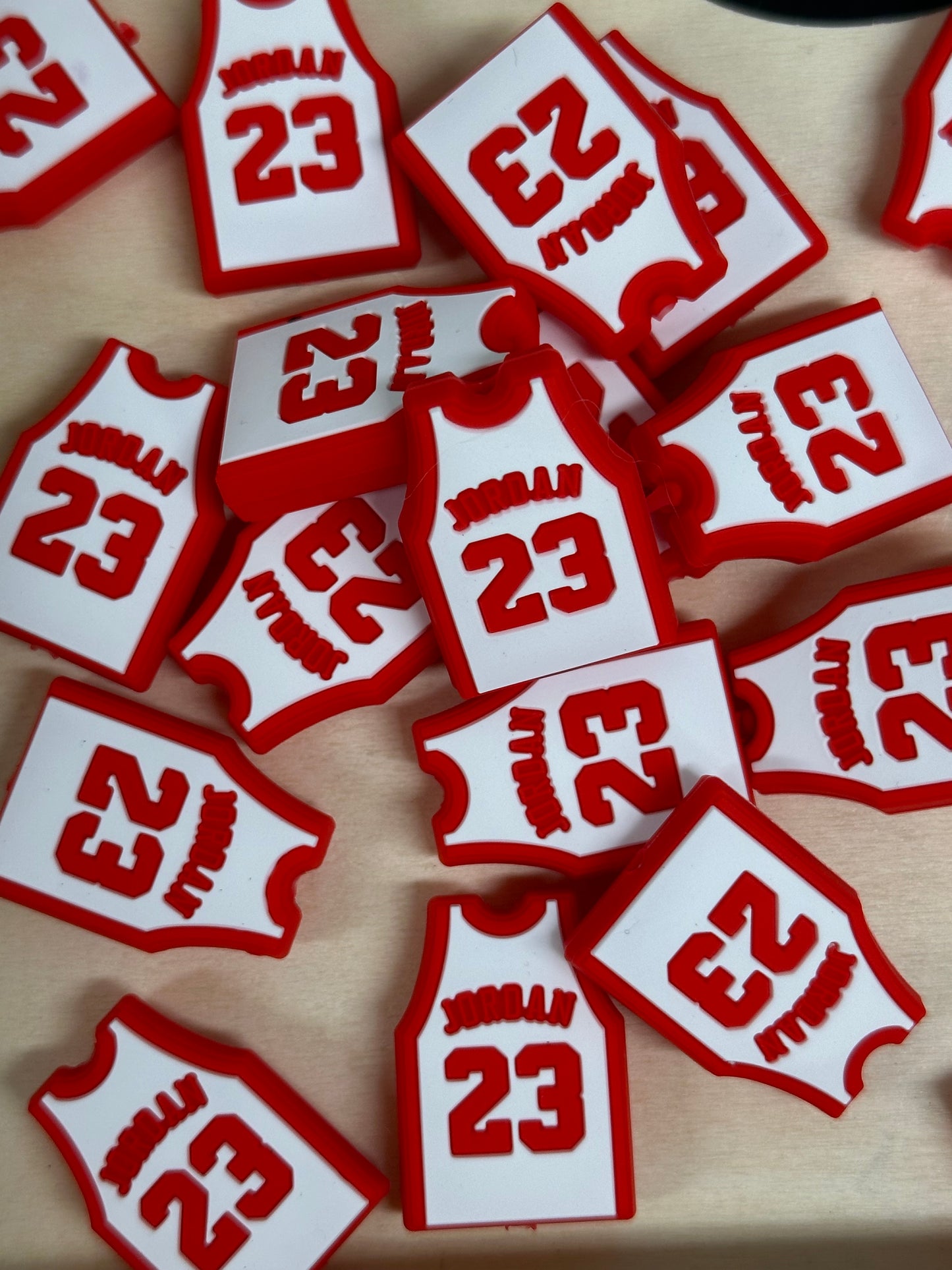 23 Jersey focal bead/ silicone bead/ pen beading/ DIY/ basketball