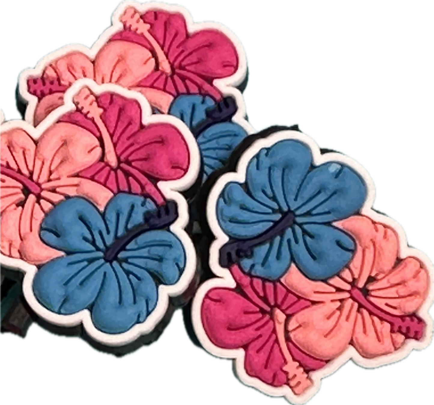 Hibiscus Focal Bead/ Hawaiian flowers / pen beading