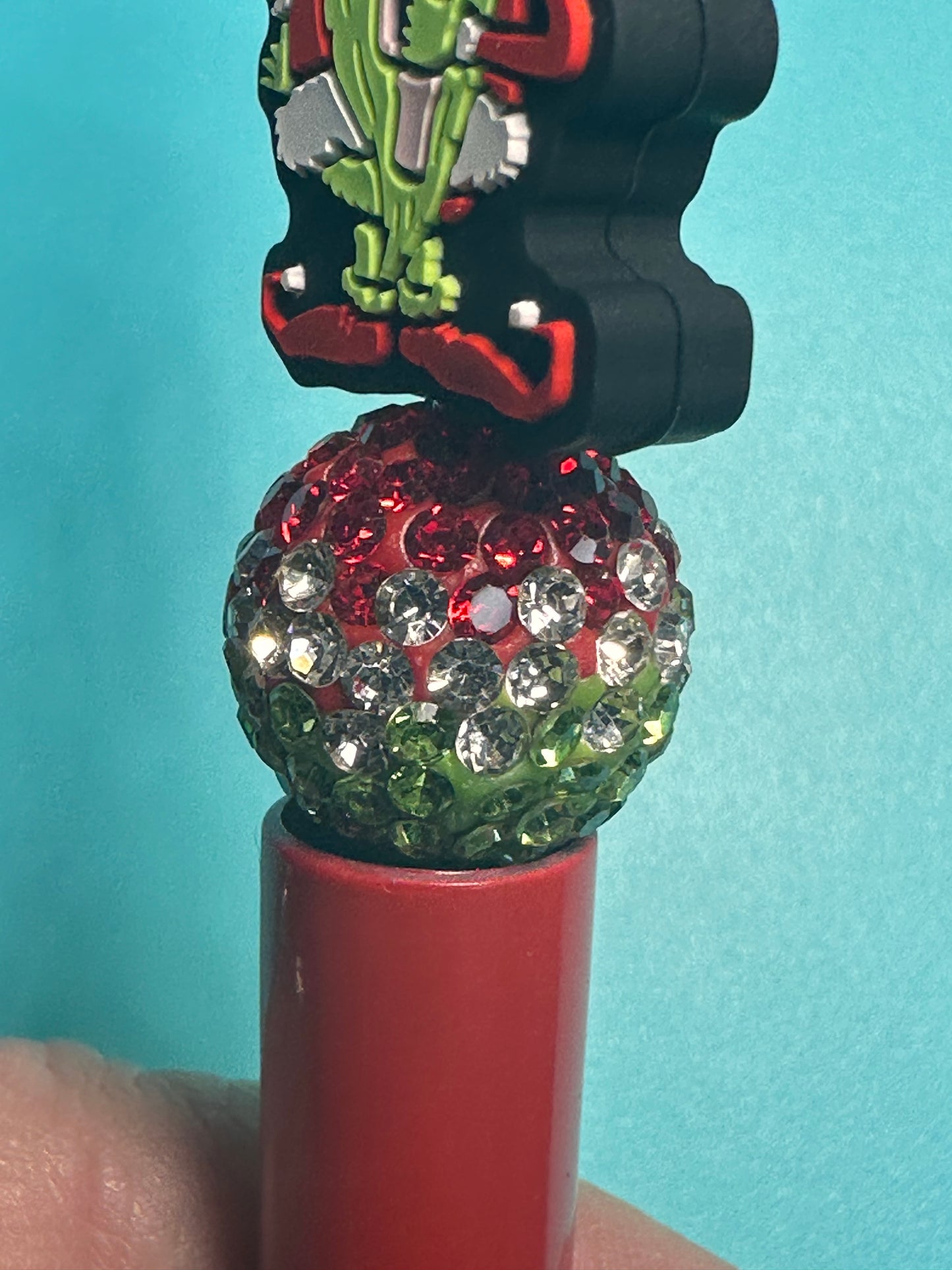 Christmas rhinestone beads/Five beads included/fancy Beads/ beadable pen/ keychain bead/ pastel beads/20mm