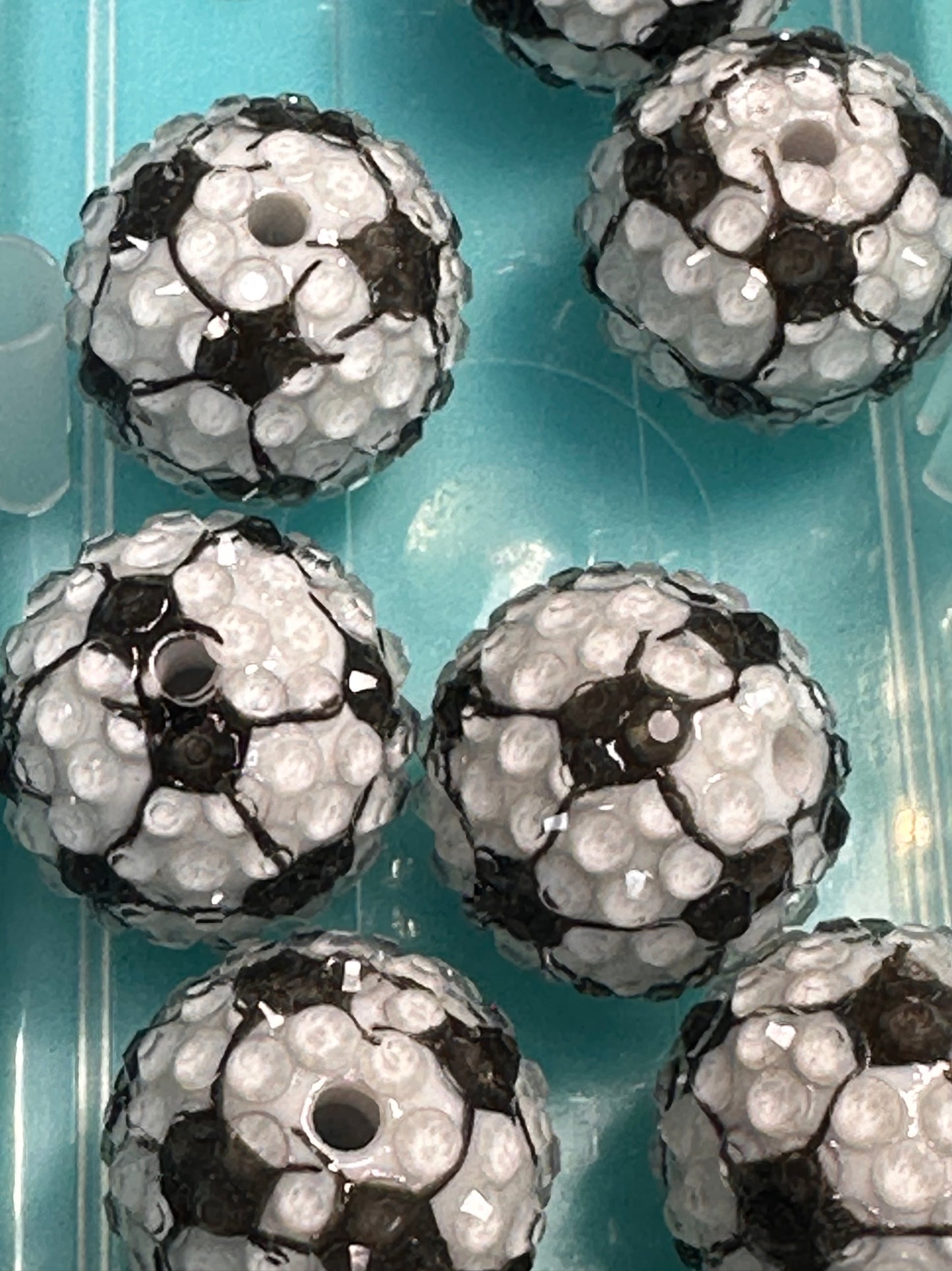 Five (5) Acrylic sports bead included/fancy Bead/ beadable pen/ keychain bead/choose your beads/20mm