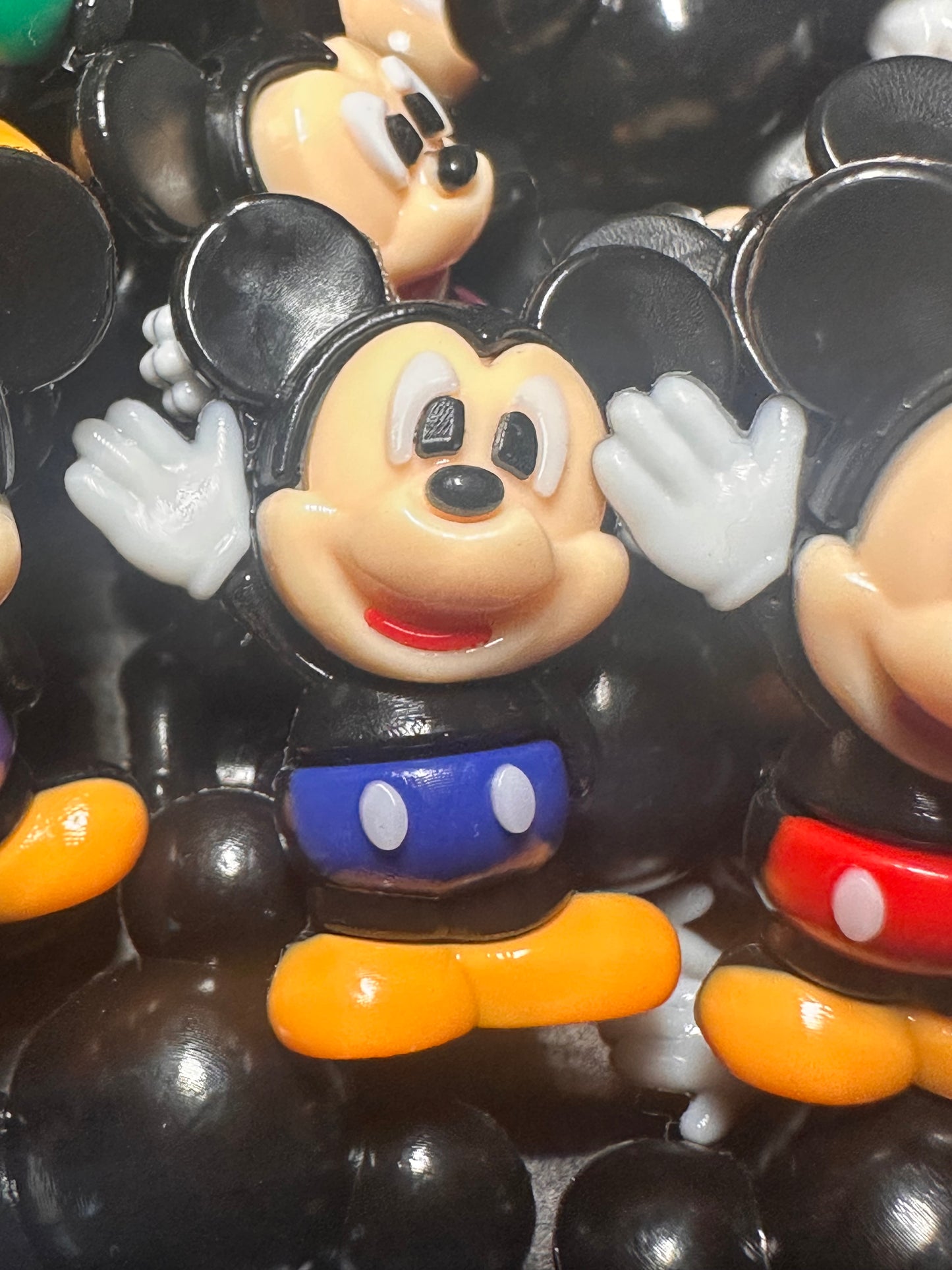 3D standing mouse focal bead/ set of ten (10) random pvc rubber focal bead for pen beading/
