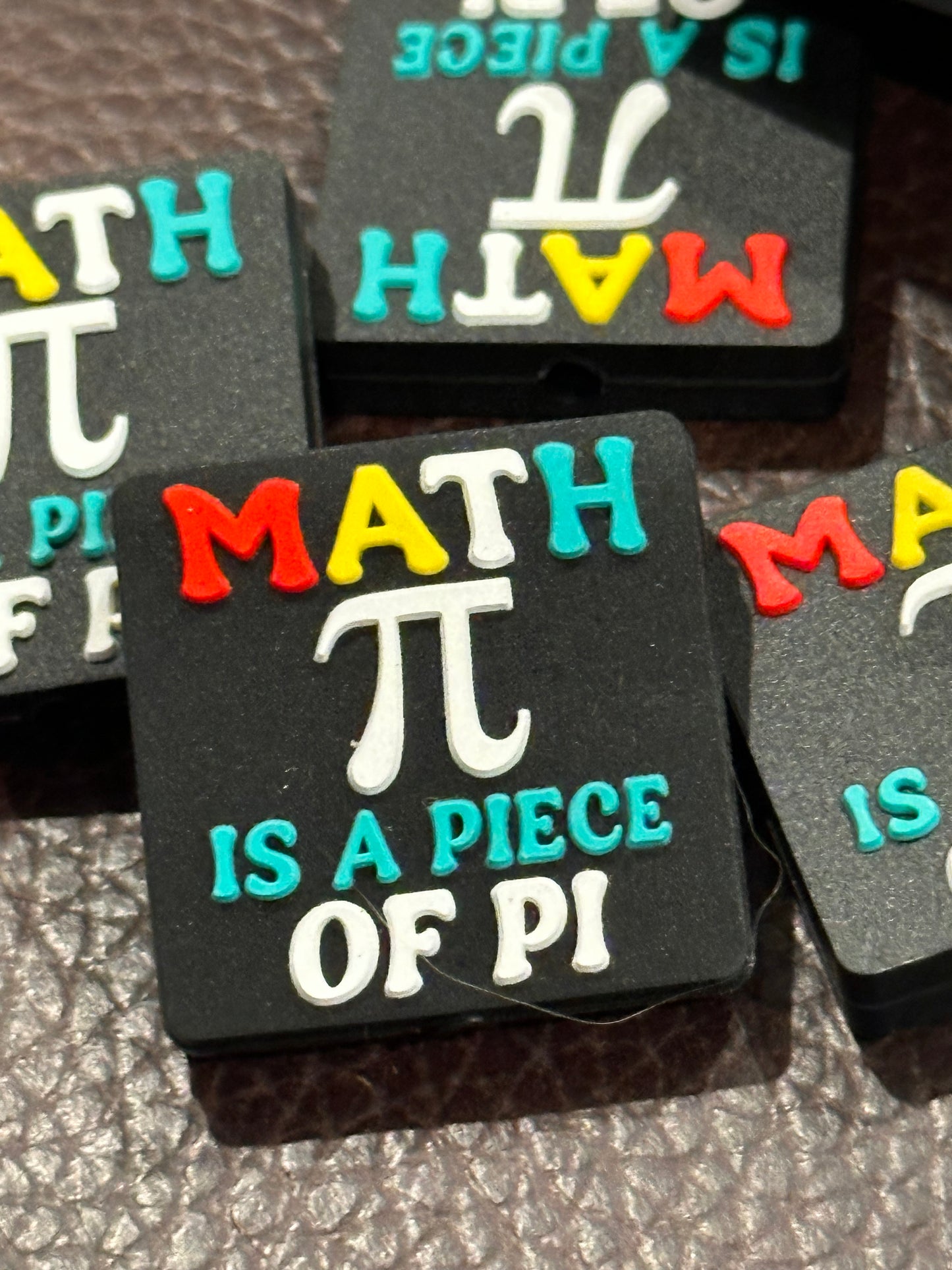 School Focal Bead/ beadable pen/ Silicone bead/ keychain bead/ Math