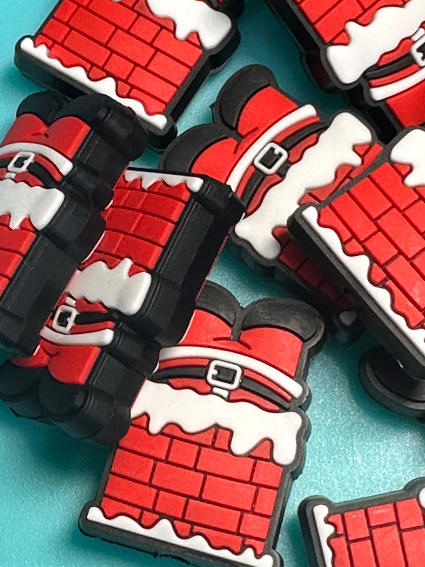 Santa in chimney focal bead/ Christmas/ Christmas suit/ funny bead/