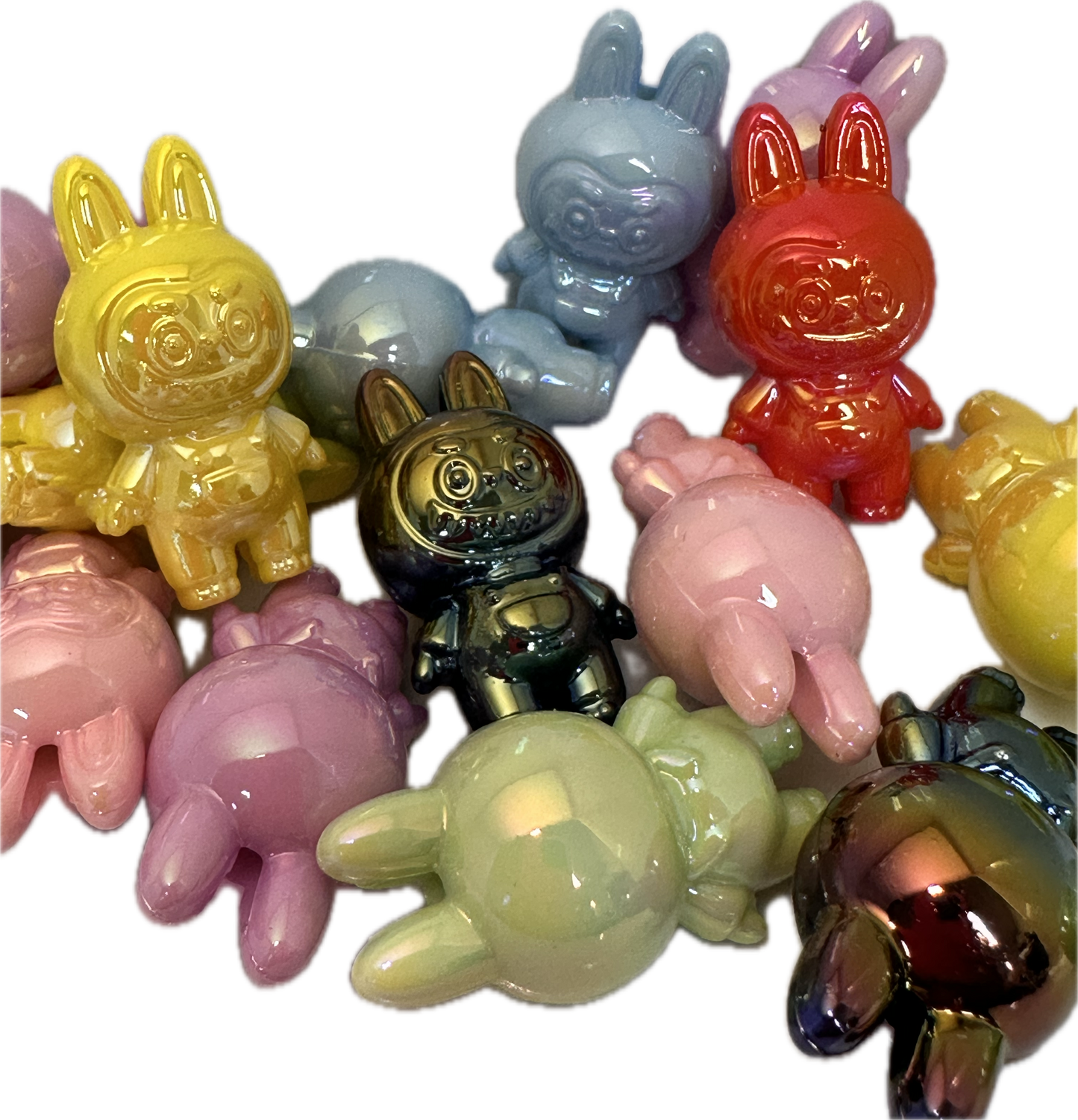 Labubu monster acrylic beads/ Five (5) beads included assorted colors/pen beading beads / keychain beads/ DIY/