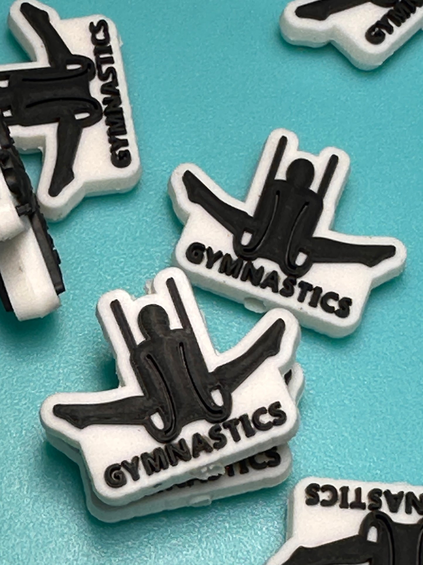Gymnastics Focal Bead/ beadable pen/ Silicone bead/ keychain bead/ gymnasts #1