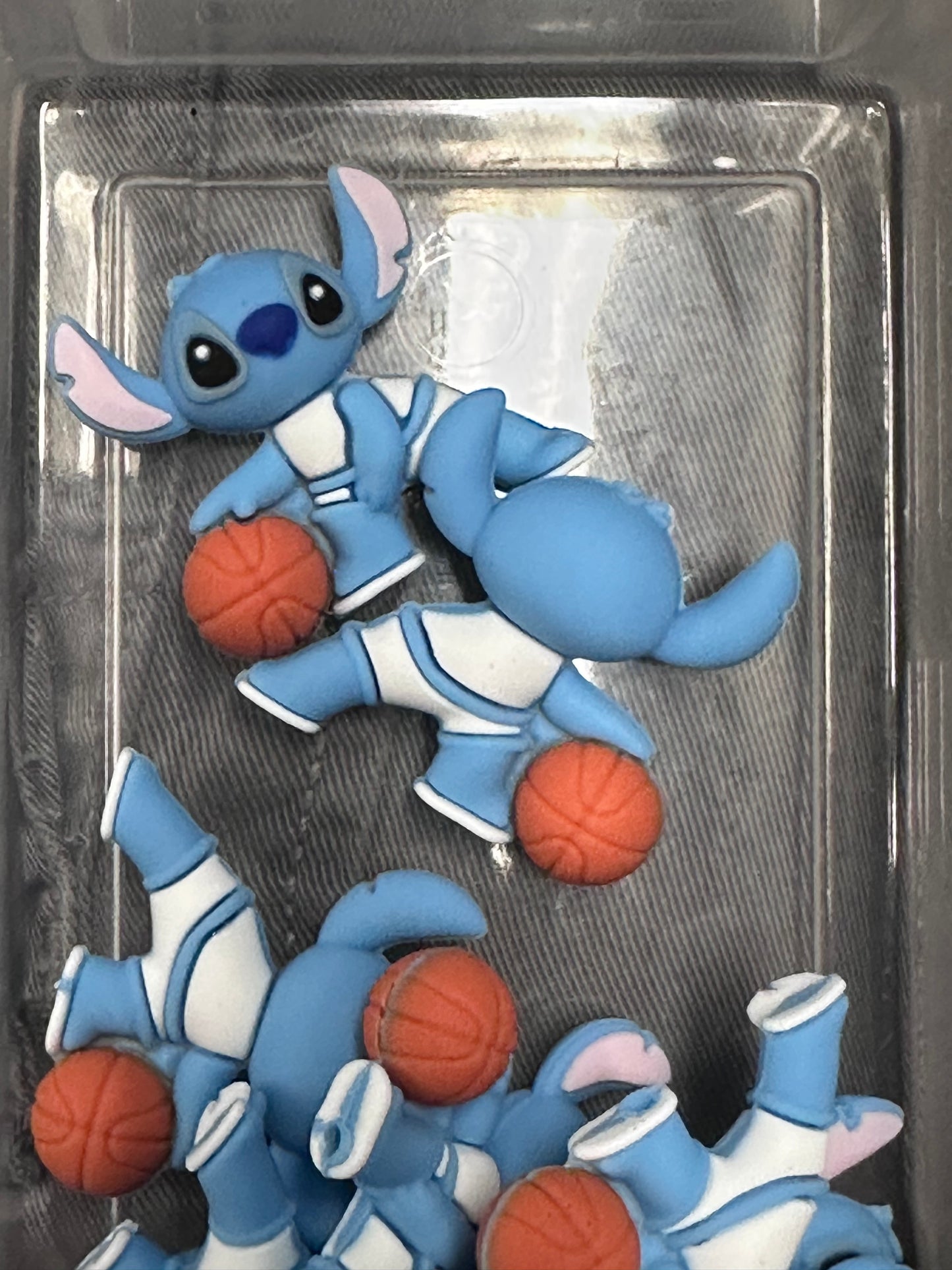 3D Blue guy playing basketball Focal Bead #2