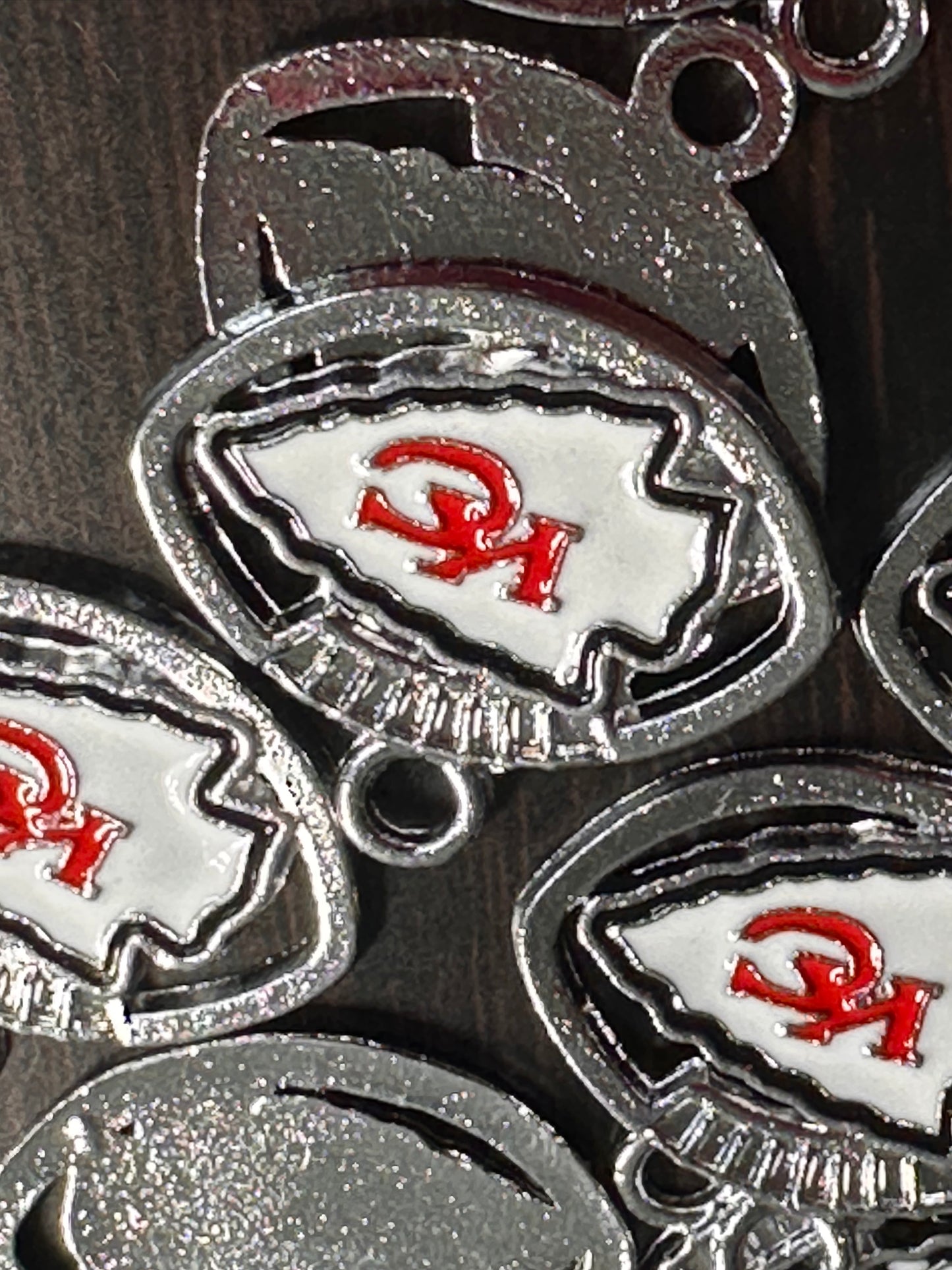 Enameled metal charms/ sports team pendant/ DIY charm bracelet/ DIY necklace