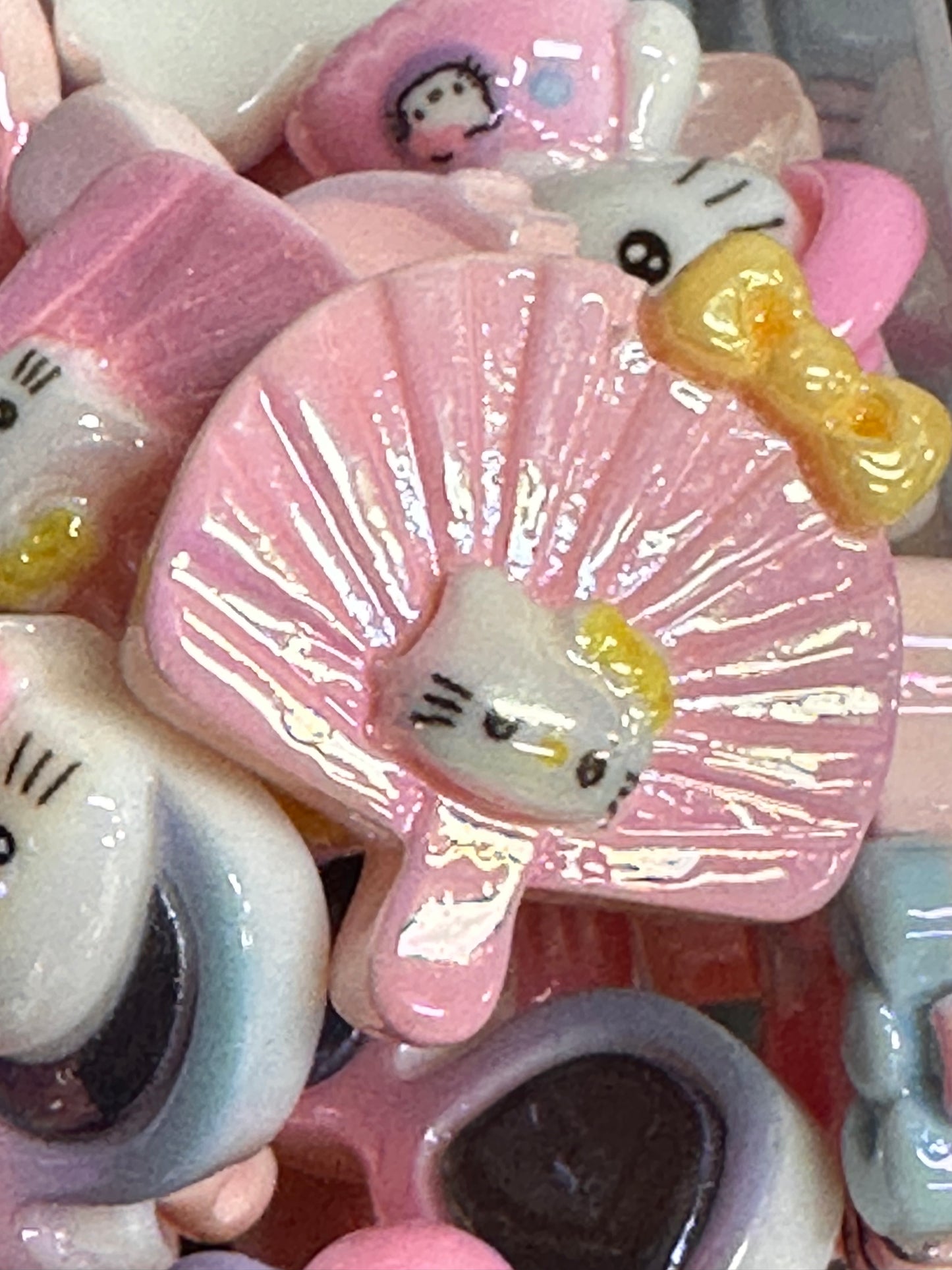 HK Cat acrylic beads/ Ten (10) beads included assorted colors/pen beading beads / keychain beads/ DIY/