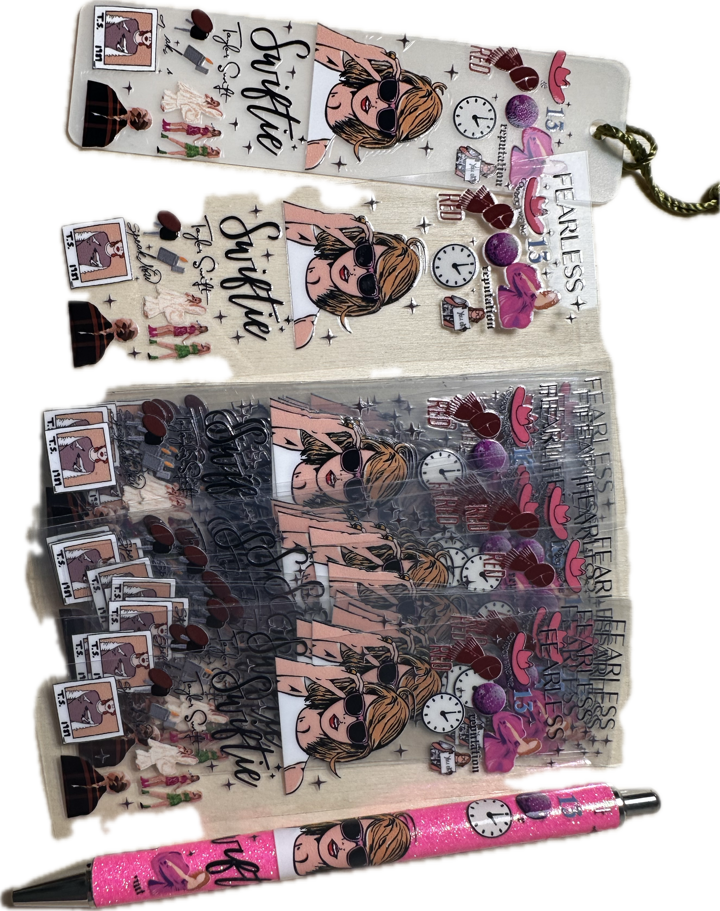 Taylor Swift pen wraps and bookmark wraps / Swiftie