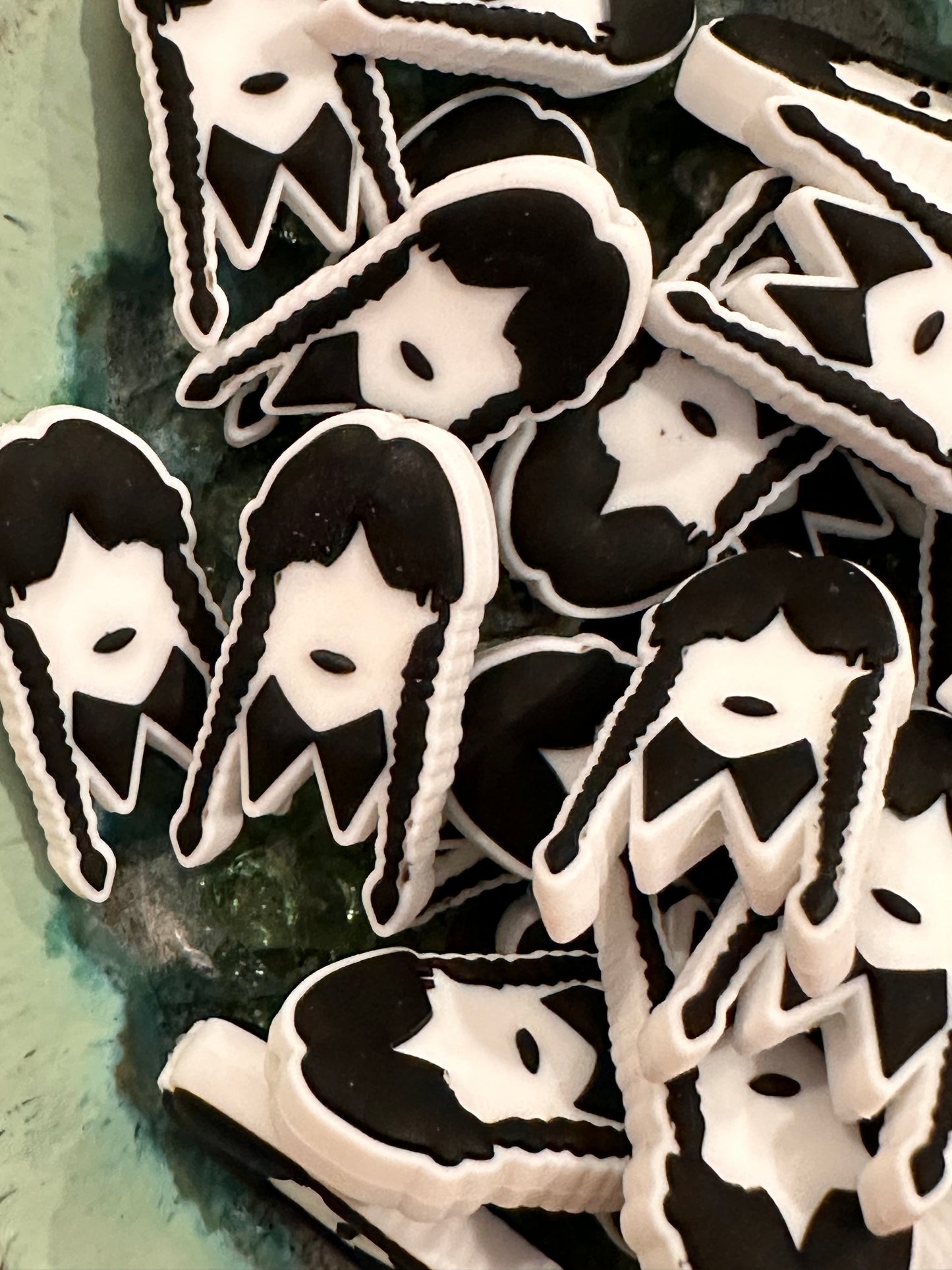 Goth girl focal bead