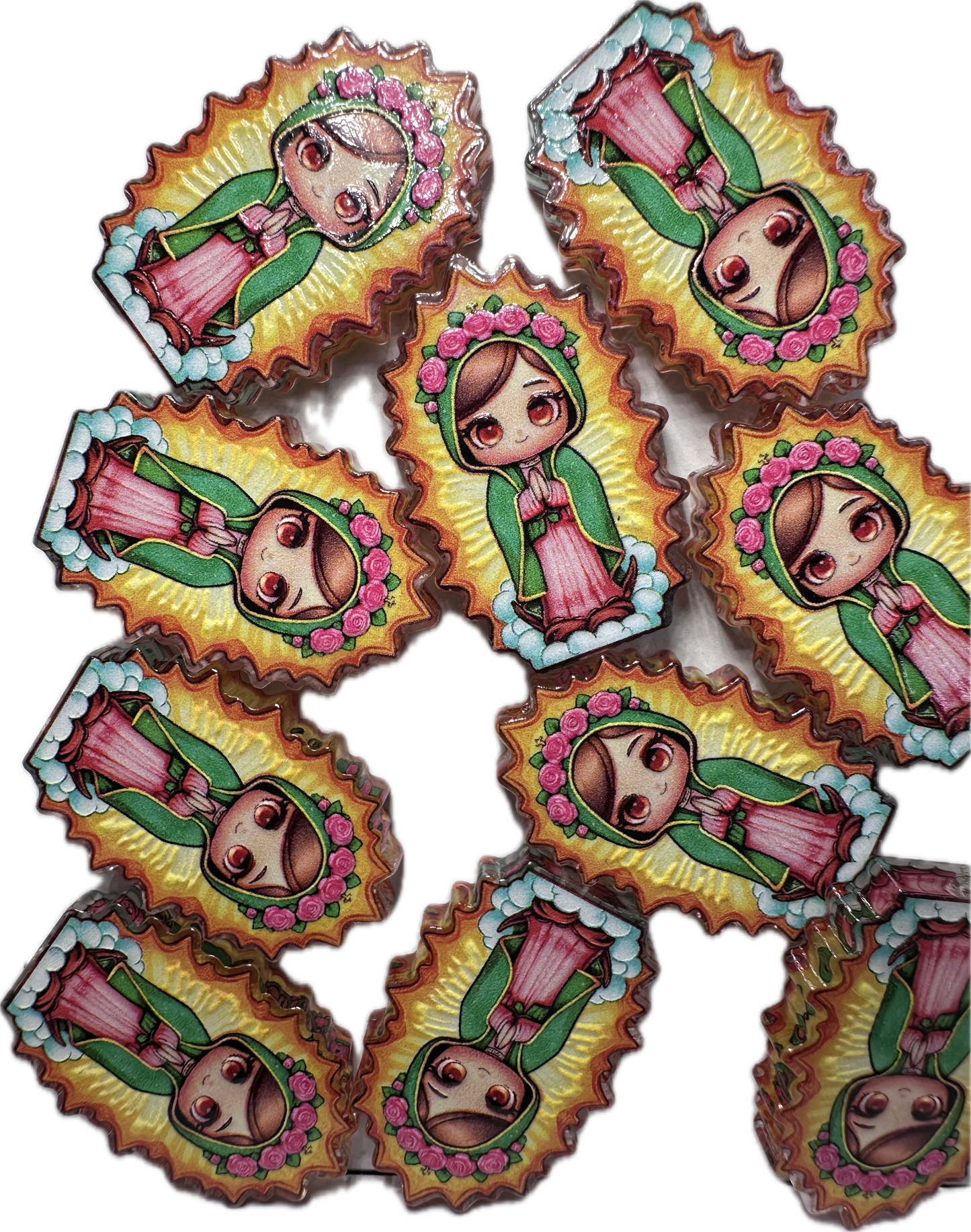 lady in gown acrylic focal bead- set of 2/ focal bead/ pen beading / keychain bead