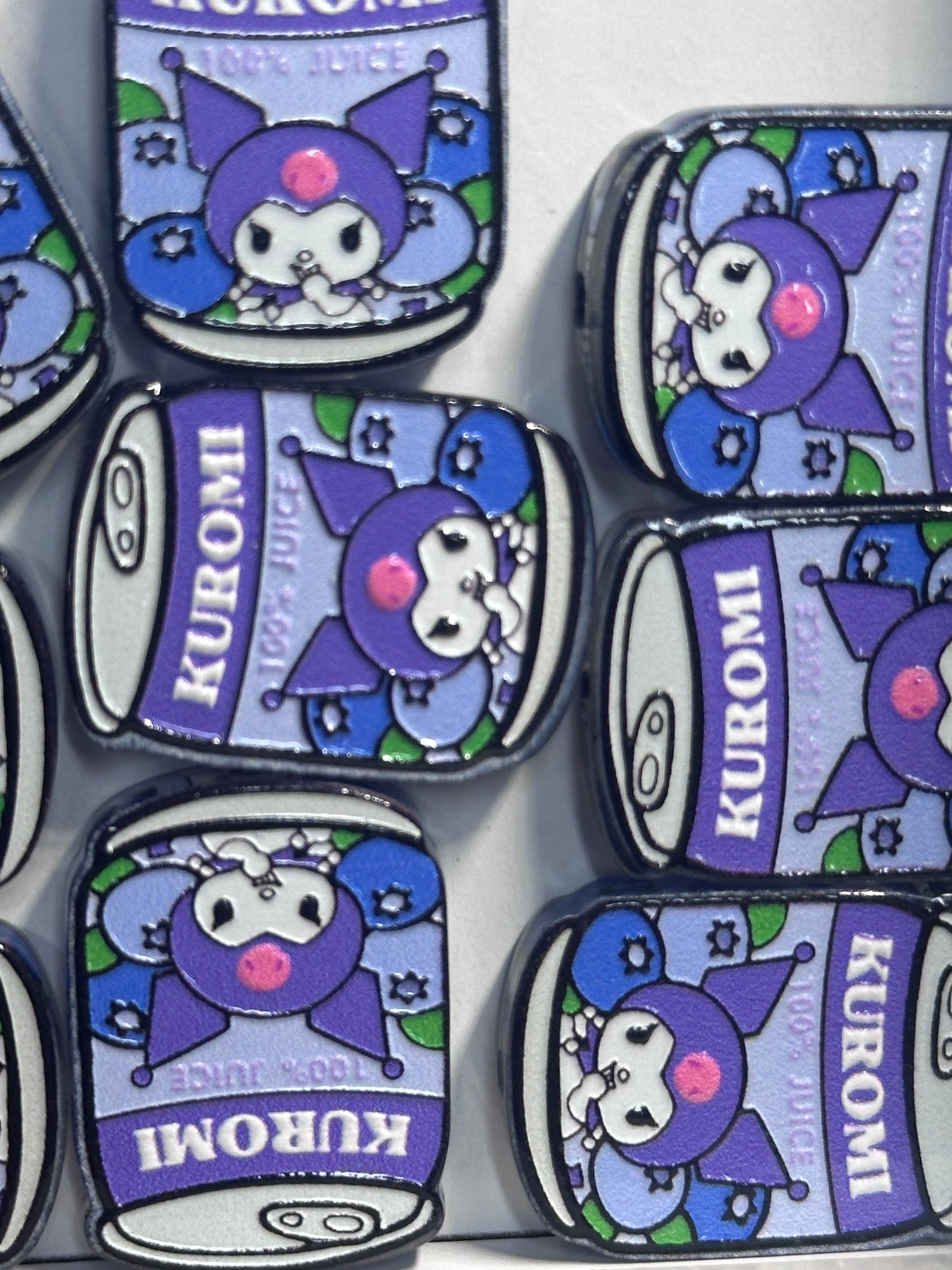 Kuku Juice acrylic focal bead- set of 2/ focal bead/ pen beading / keychain bead/