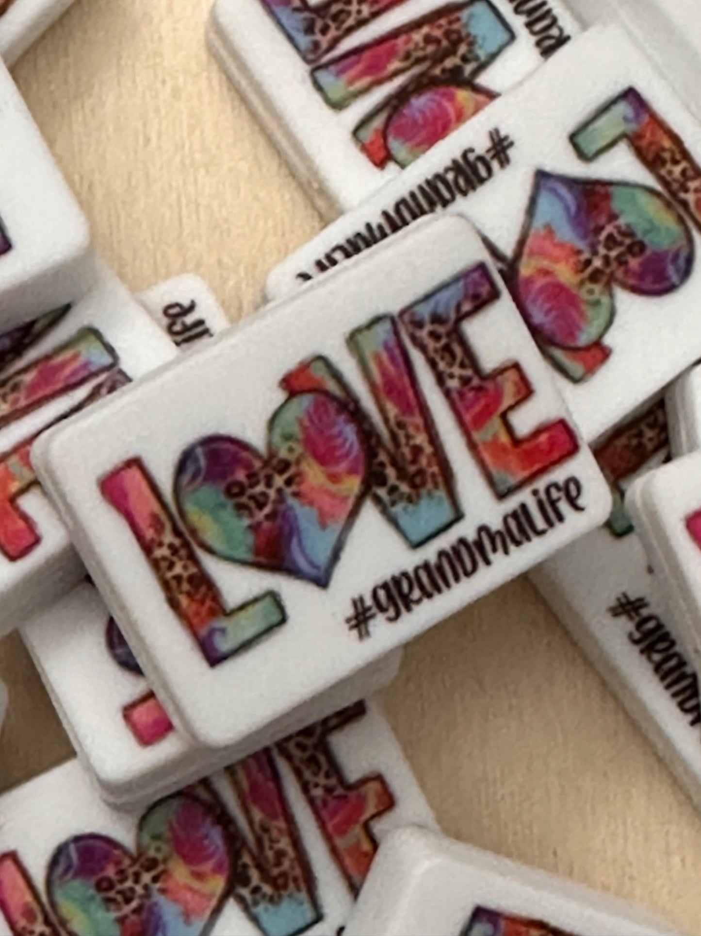 Love Focal Bead/ beadable pen/ Silicone bead/keychain bead/ pen bead/ bible verse