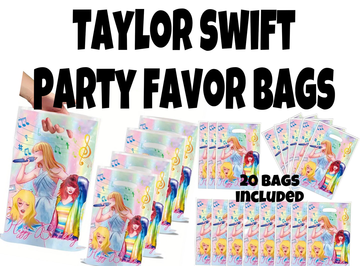 Swiftie party favor bags/ 10 bags included/ party decorations /TS/ Taylor Swift gift bags/ party bags/ birthday party bags