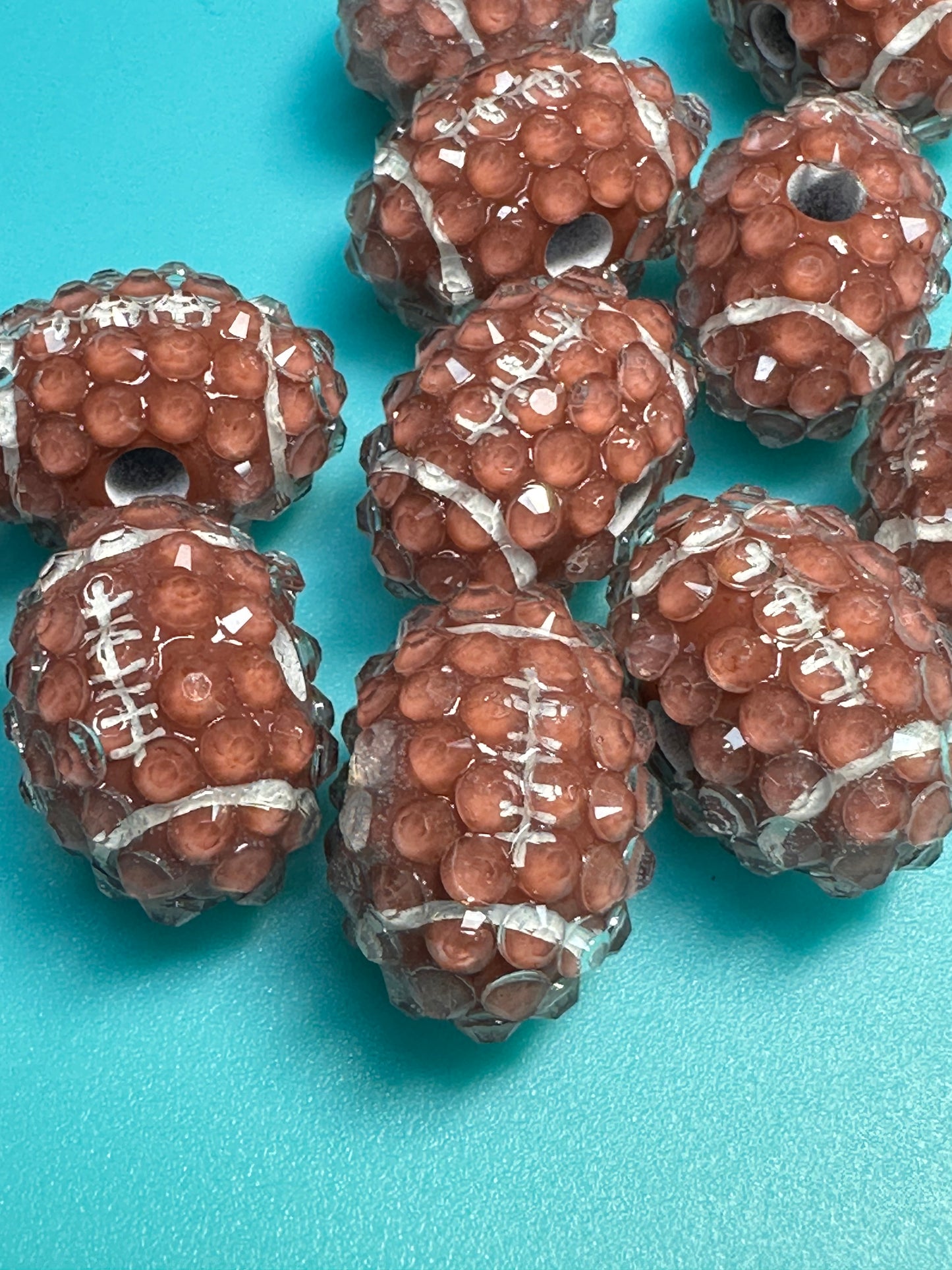 Five (5) Acrylic sports bead included/fancy Bead/ beadable pen/ keychain bead/choose your beads/20mm