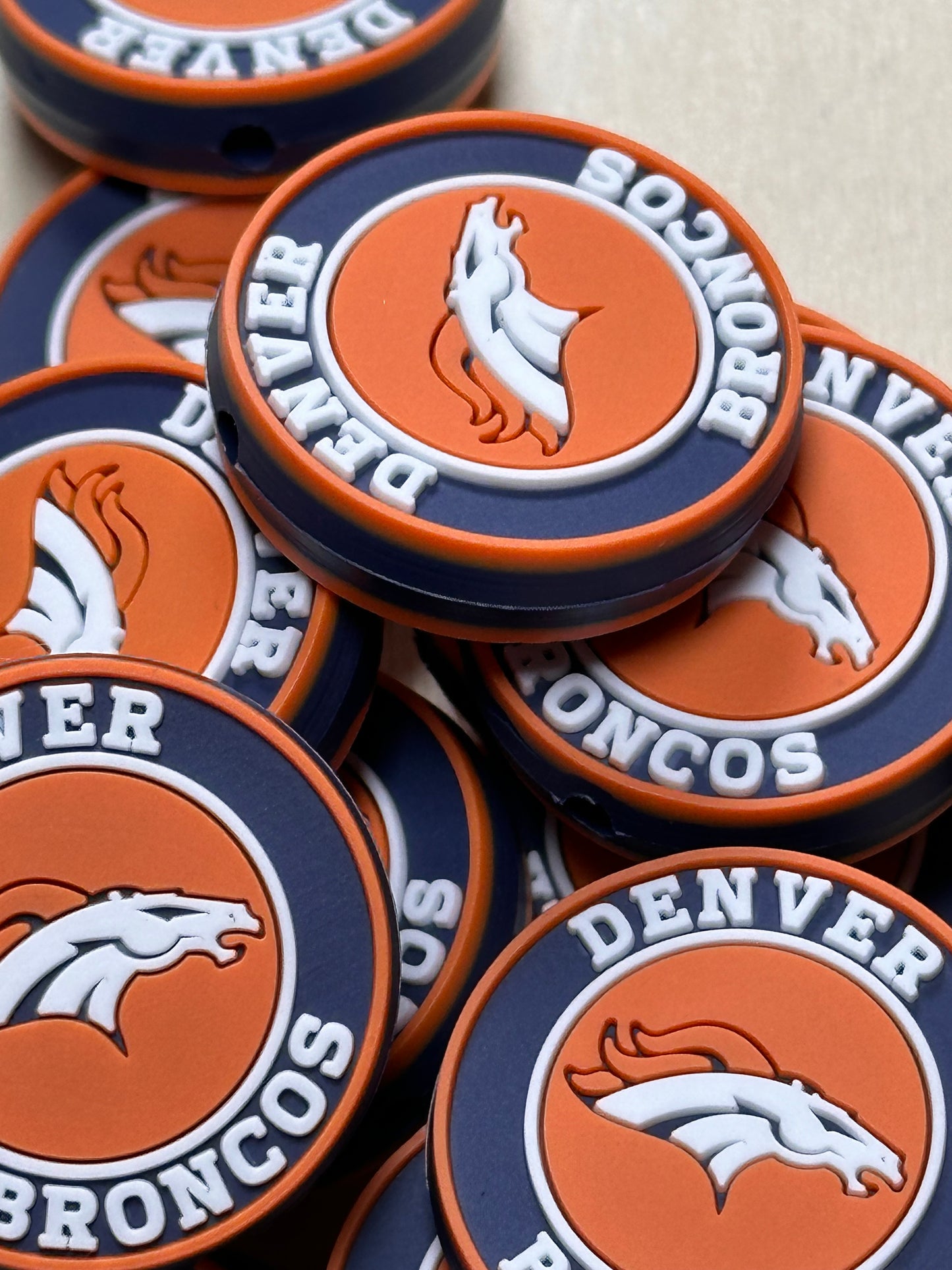 Denver Broncos focal bead/football