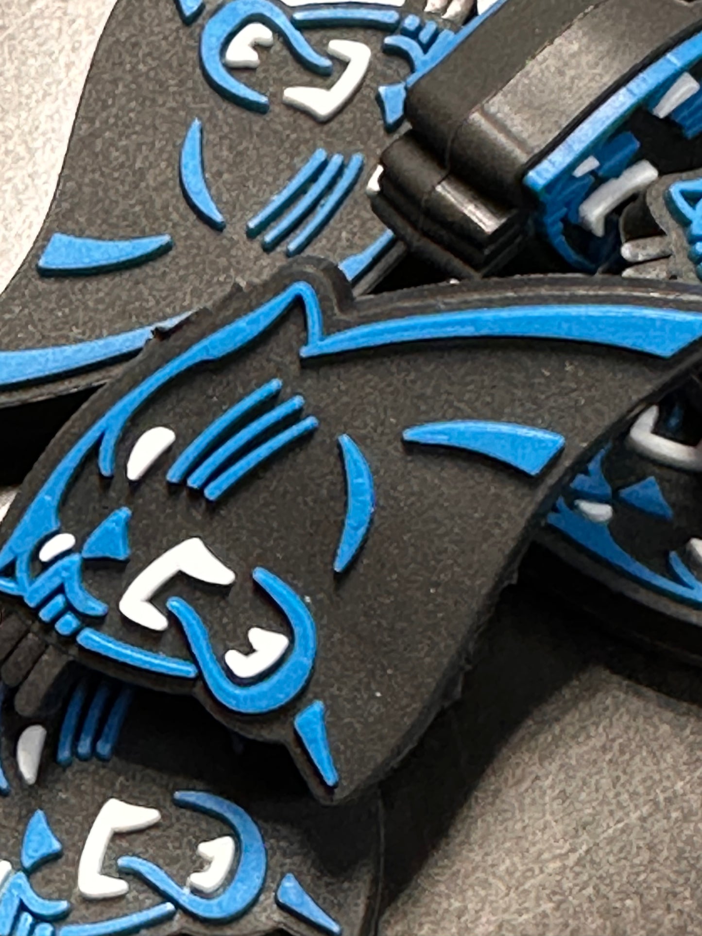 NEW! Carolina Panthers shaped focal bead / football #2