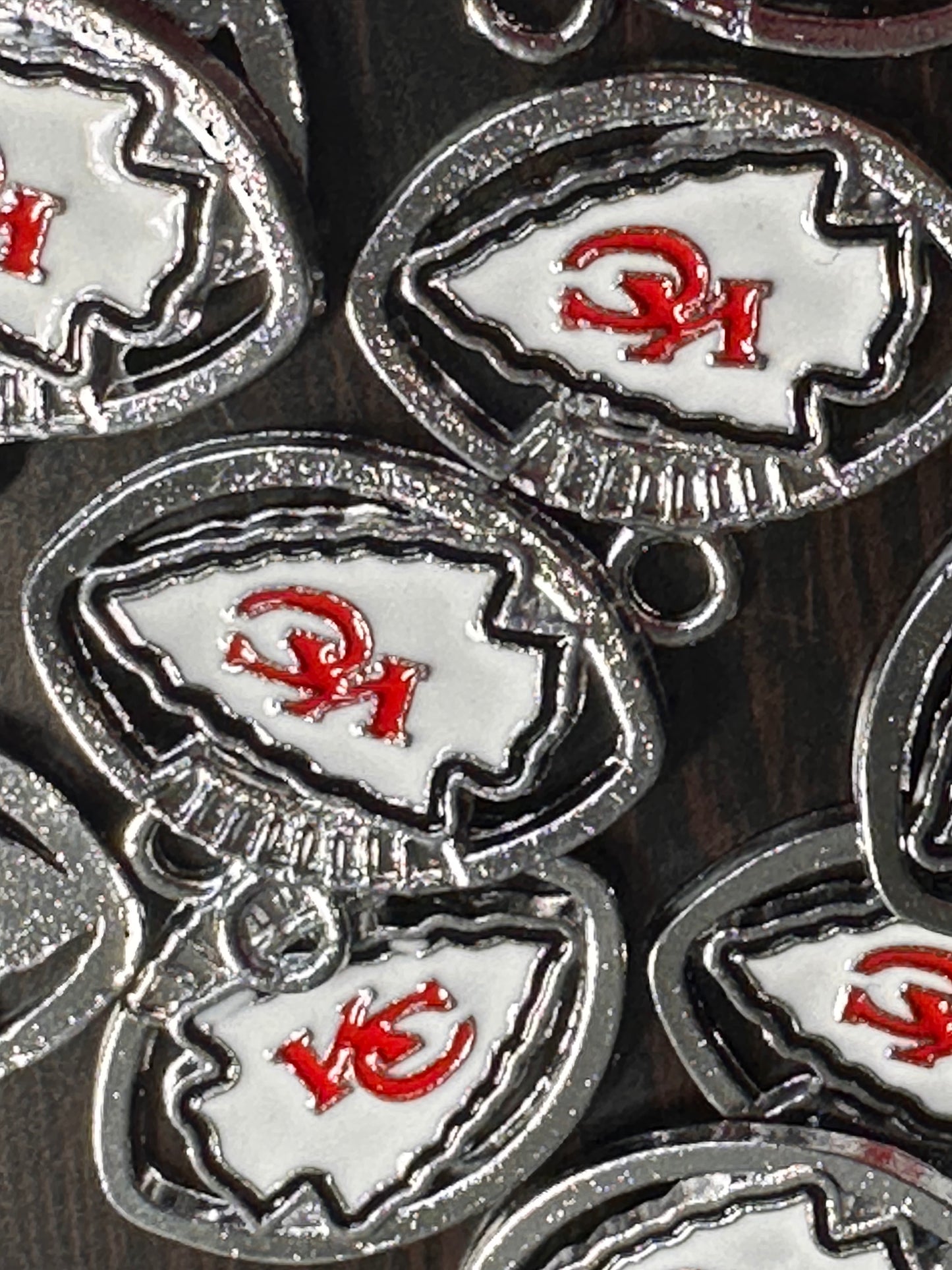 Enameled metal charms/ sports team pendant/ DIY charm bracelet/ DIY necklace