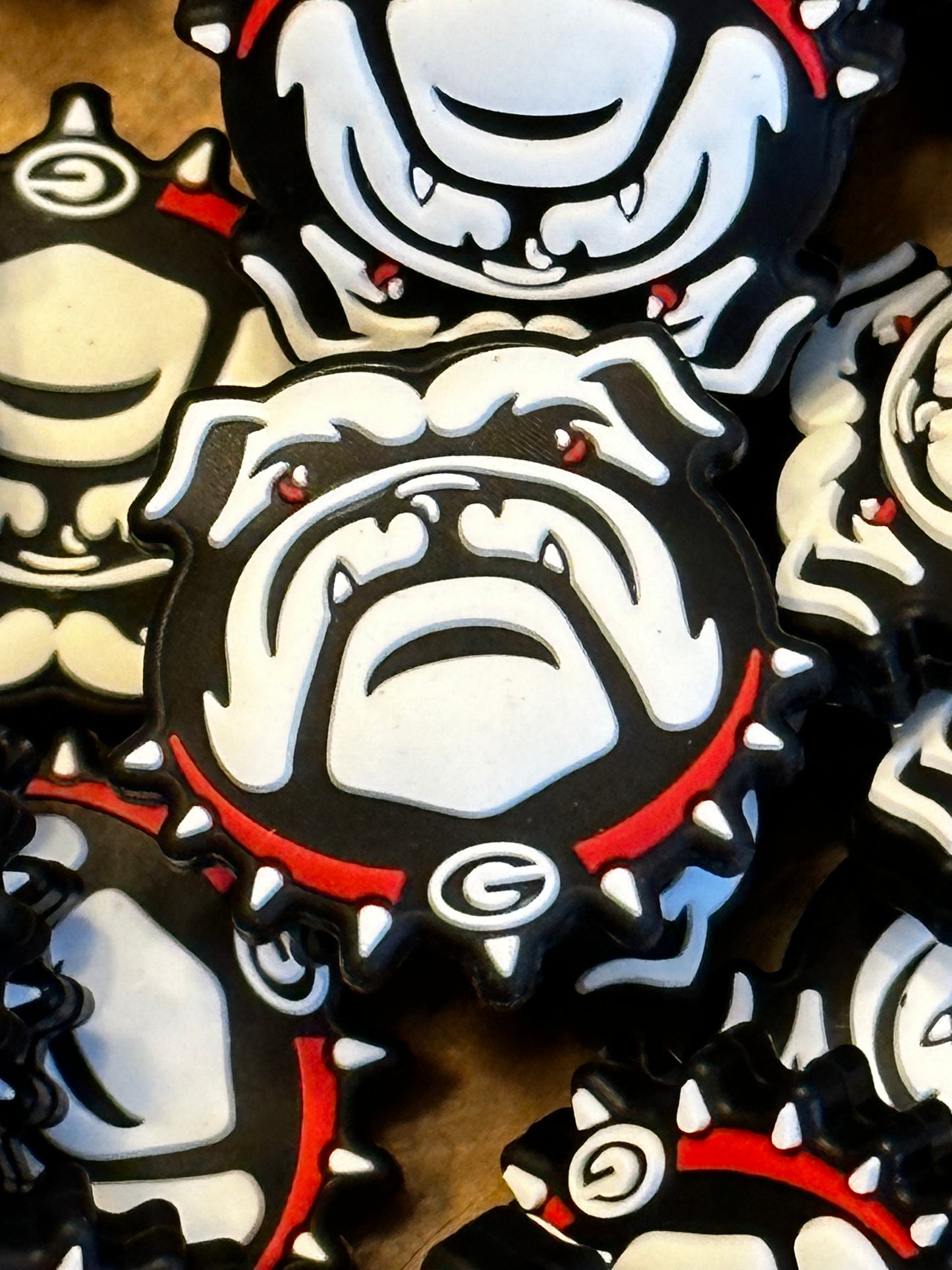 Georgia Bulldogs focal bead/ Bulldog head/ design #2