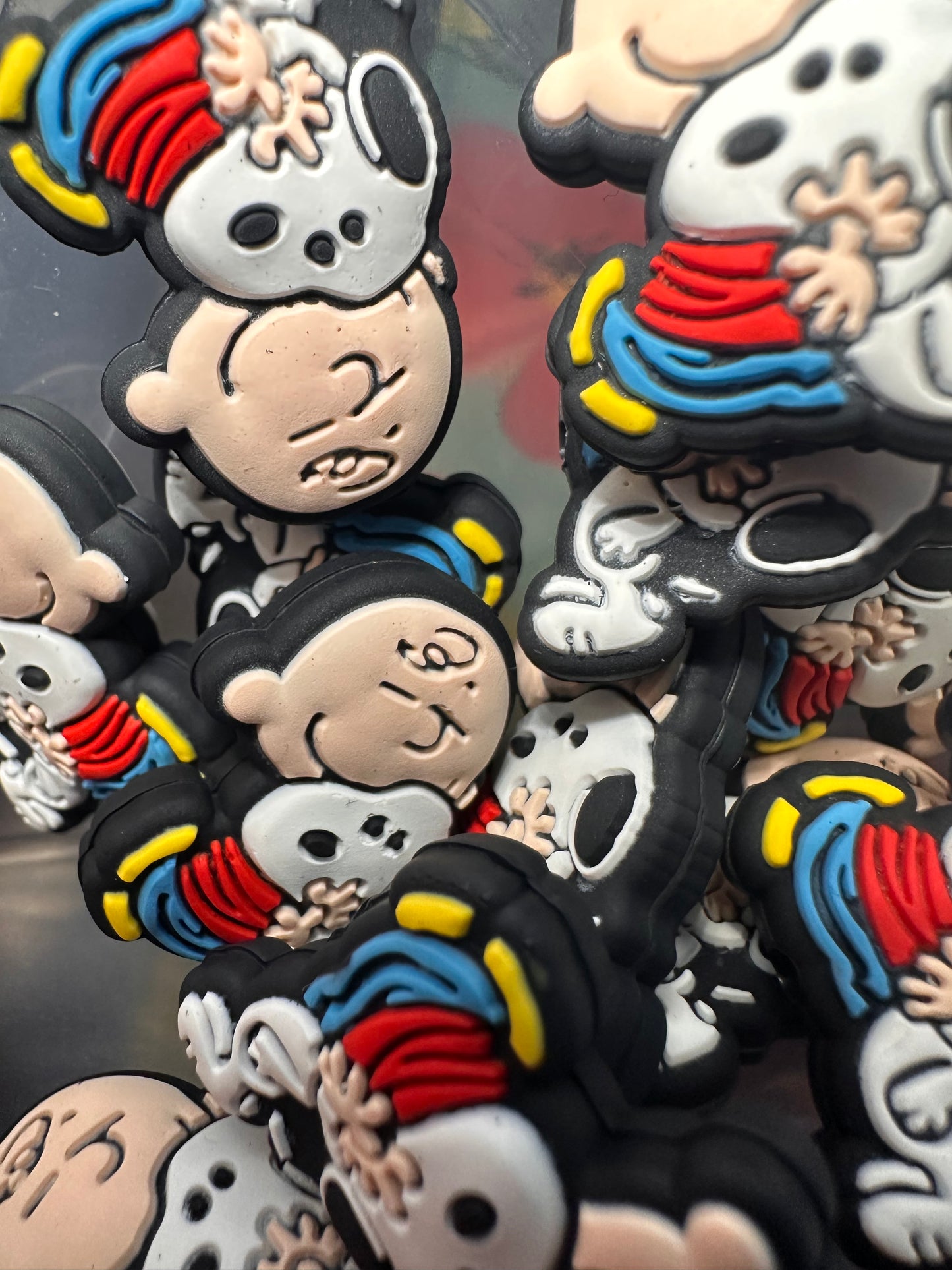 Boy and his dog/ Character/ Focal Bead/ beadable pen/ Silicone bead/ keychain bead/ dog lover/ snoo