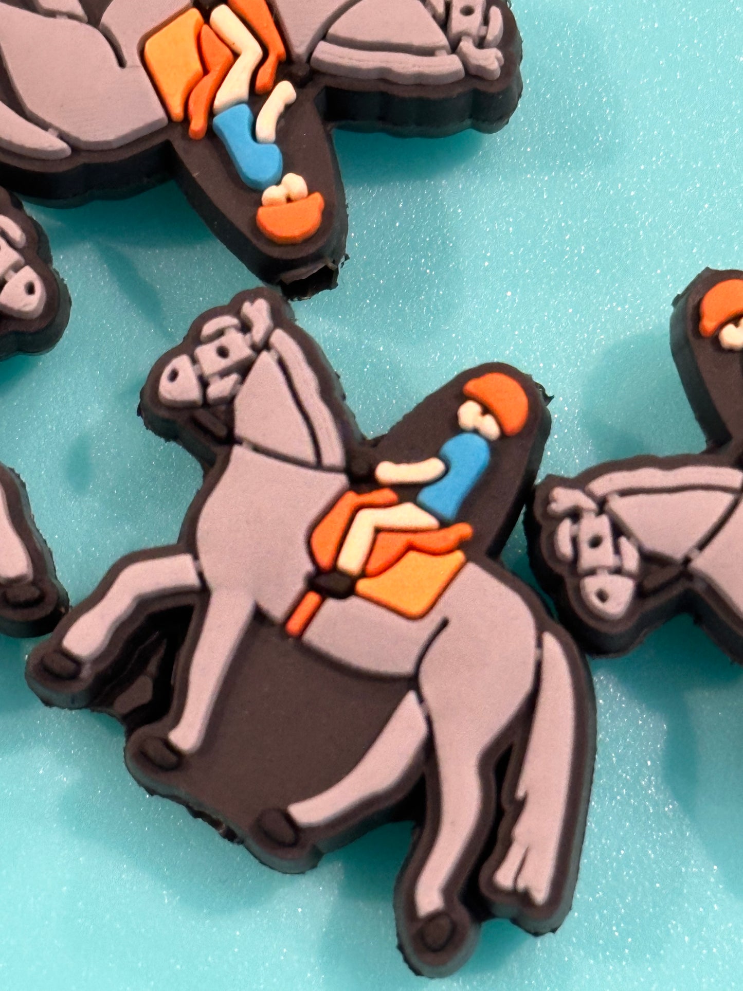 Equestrian/ horseback/ Cowboy/Focal Bead/ beadable pen/Silicone bead/ keychain bead/ horse/ dressage/hunter jumper/ English rider