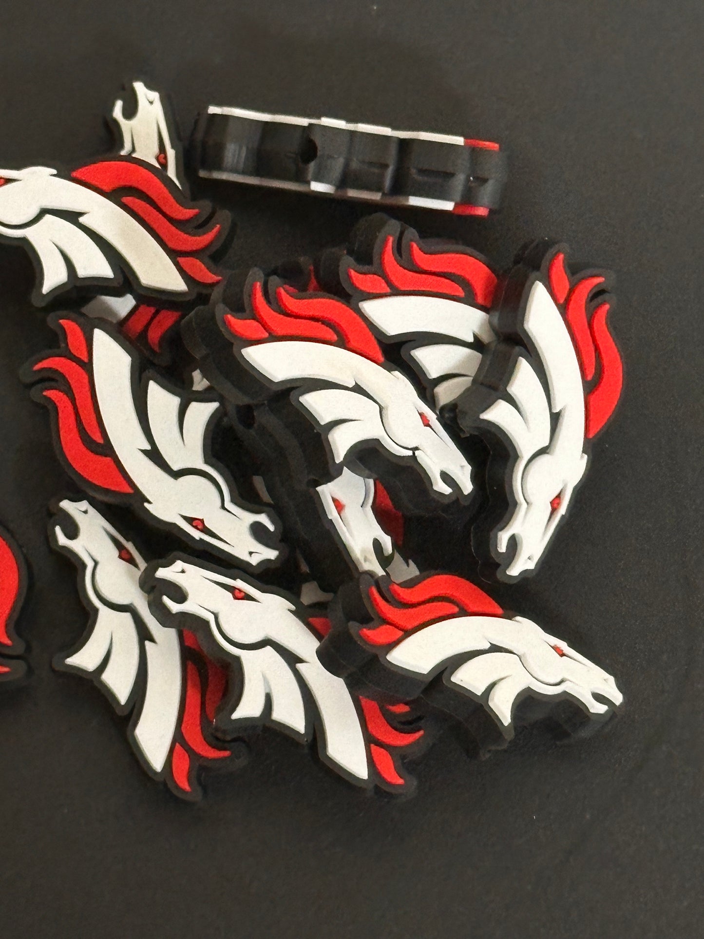 Denver Broncos focal bead/football #2