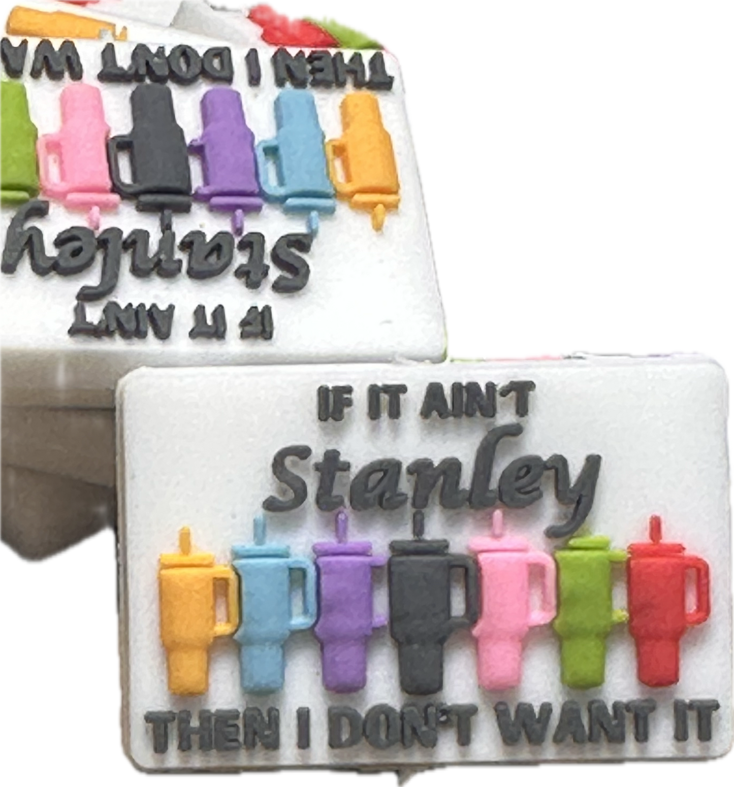 Stan Tumbler Focal Bead/Silicone focal bead/ keychain bead