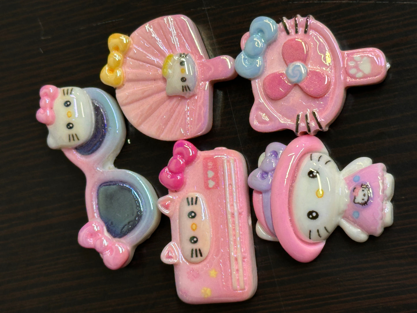 HK Cat acrylic beads/ Ten (10) beads included assorted colors/pen beading beads / keychain beads/ DIY/