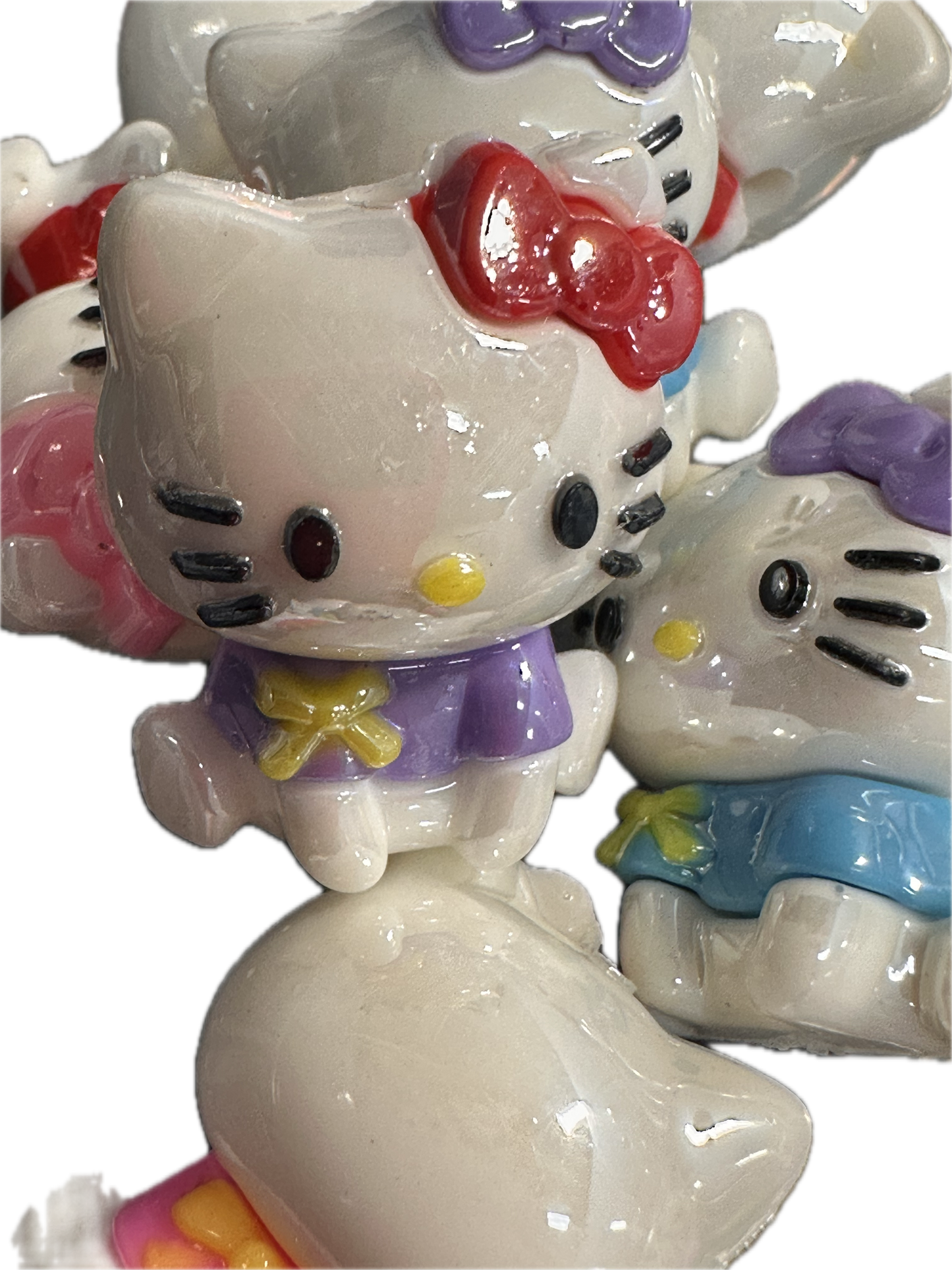 HK Cat acrylic beads/ Three (3) beads included assorted colors/pen beading beads / keychain beads/ DIY/