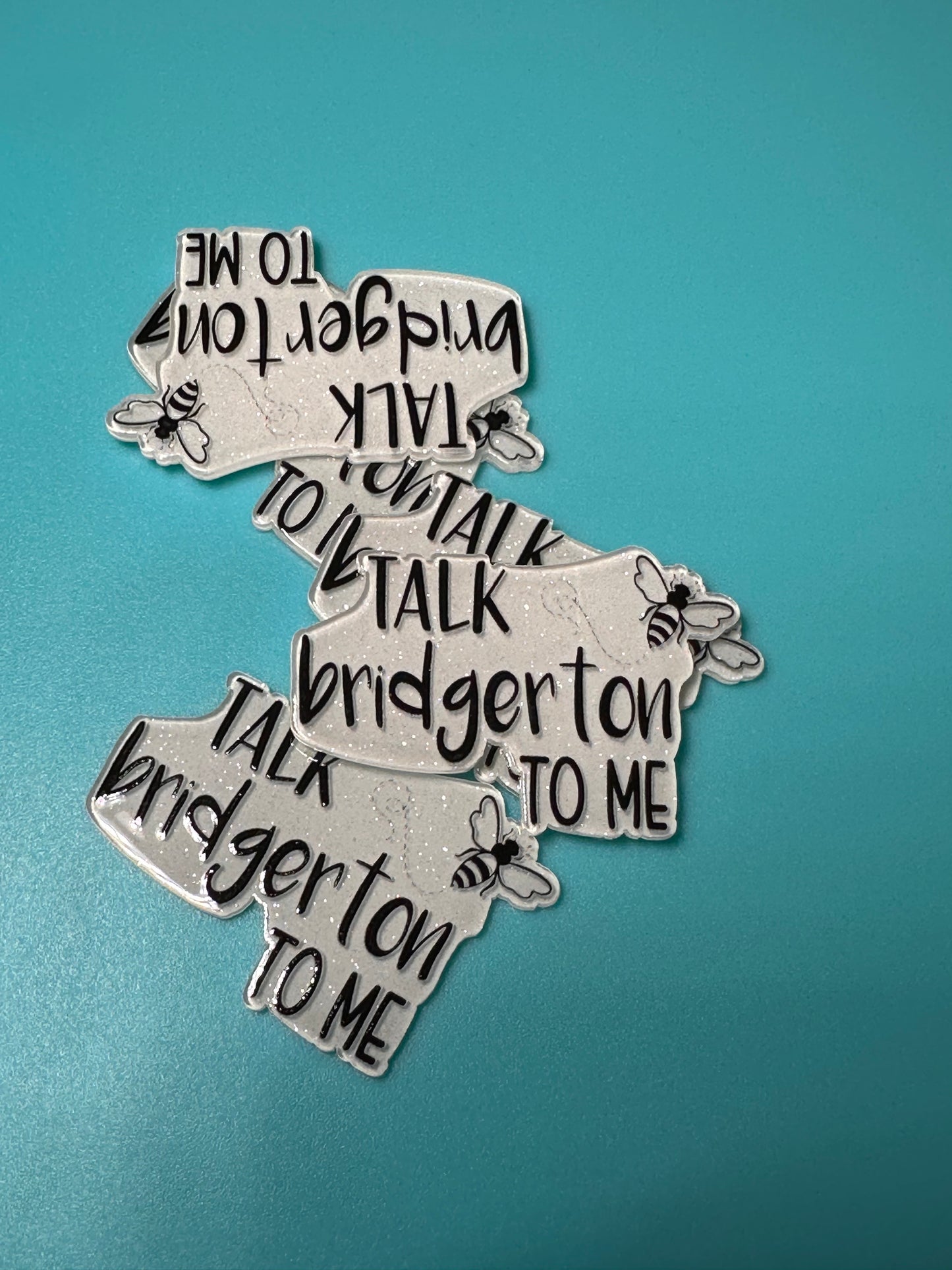 Planar/ Badge Reel -Talk Bridgerton to me -acrylic pieces/ cute print/ badge reel/ keychain